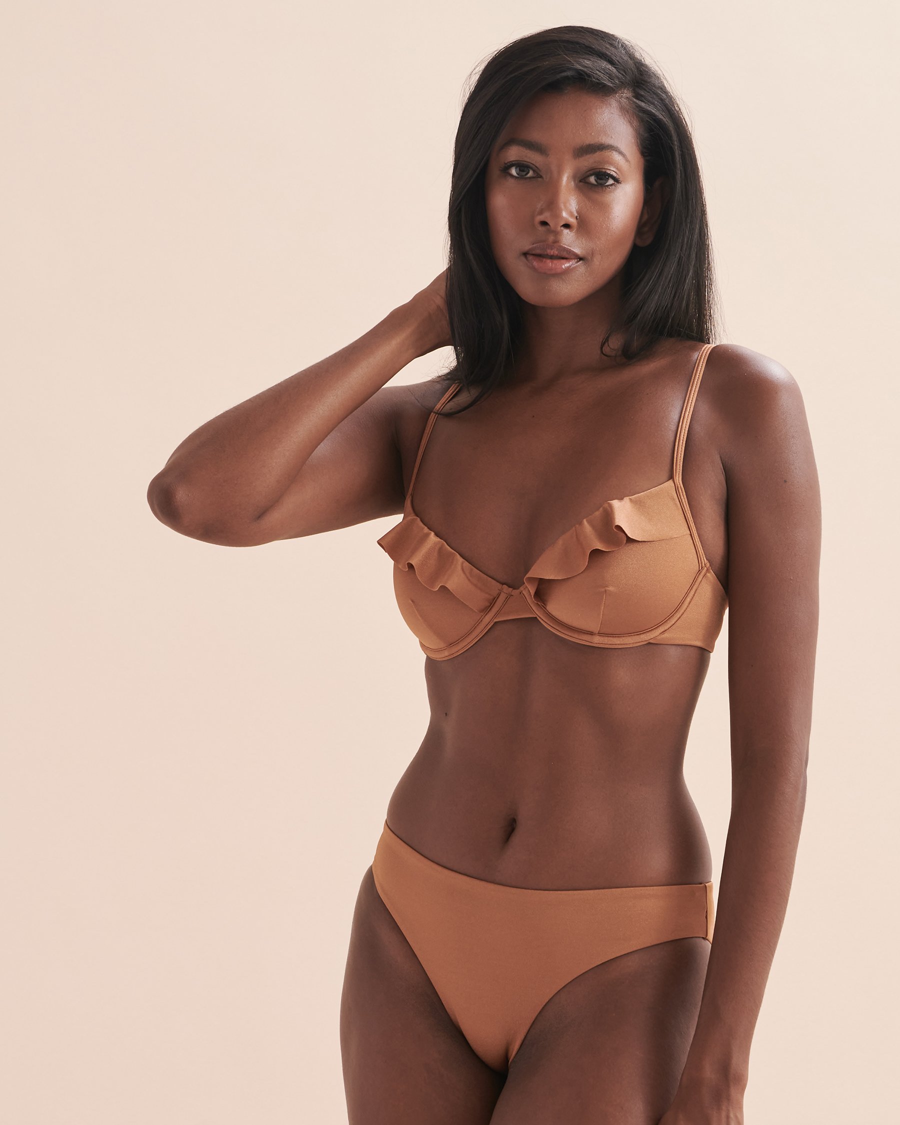 KIBYS Bas de bikini cheeky Arabesk Web Caramel 88414 - View4