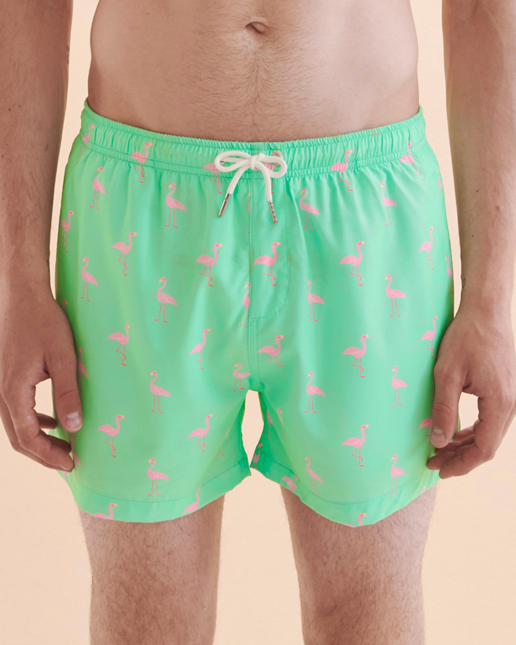 BERMIES Maillot volley Green Flamingo Vert flamant rose GREEN FLAMIN - Voir1