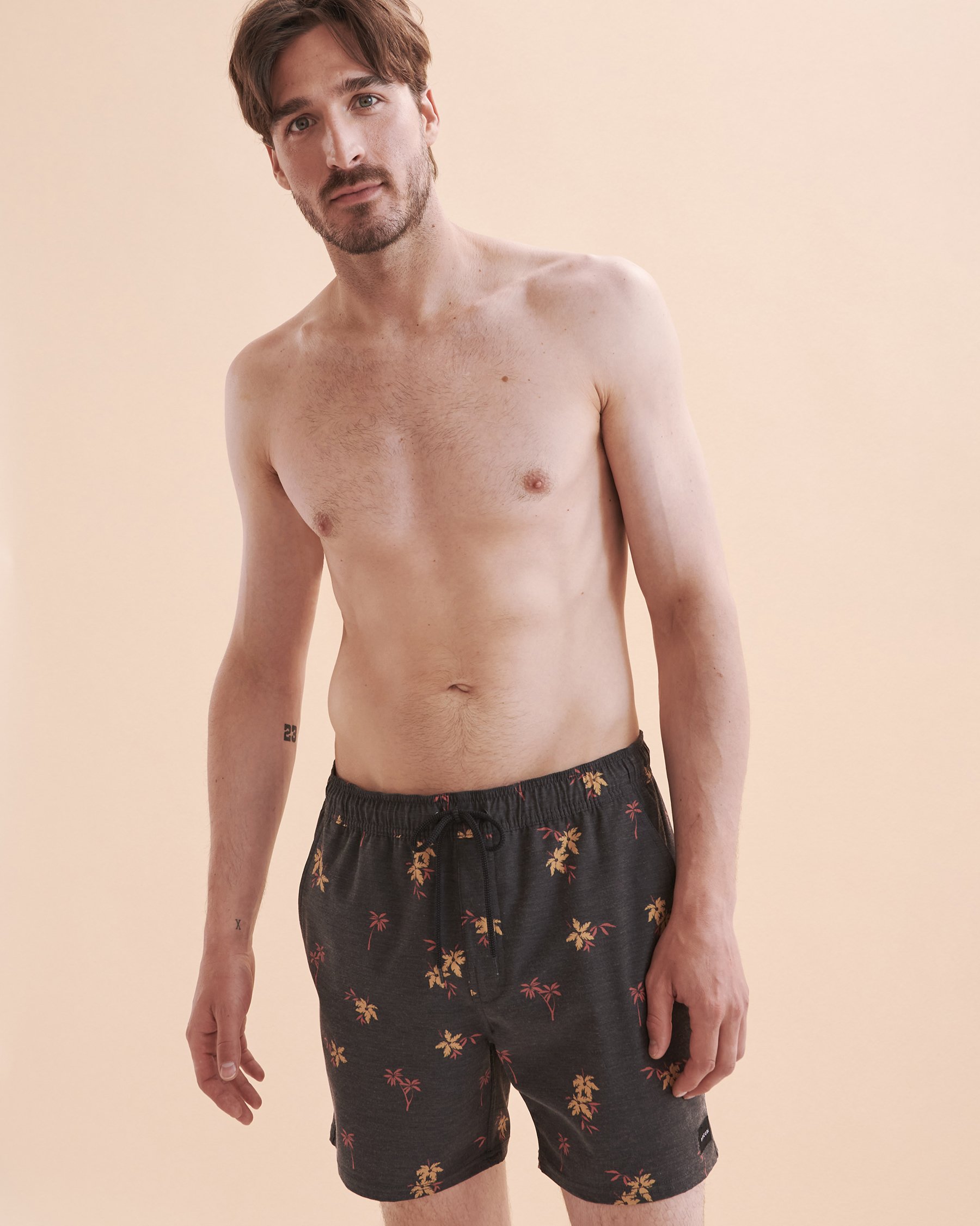 RIP CURL Maillot volley Cluster Noir délavé floral 053MBO - Voir4