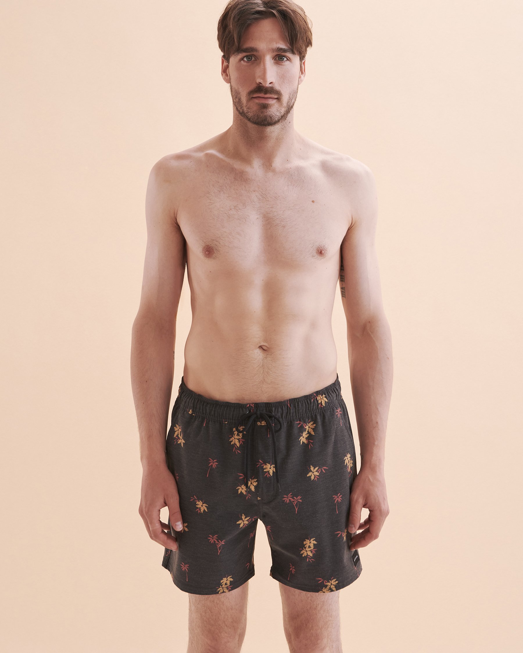 RIP CURL Maillot volley Cluster Noir délavé floral 053MBO - Voir5