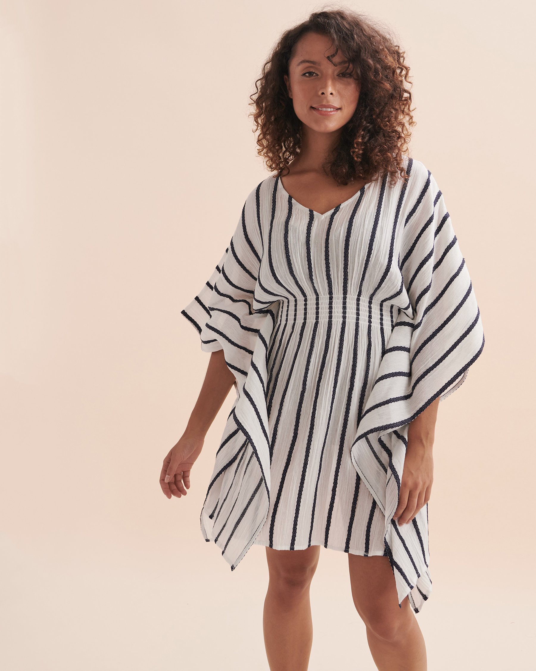 COVER ME Caftan rayé Rayures blanches et marines 23021497 - Voir1
