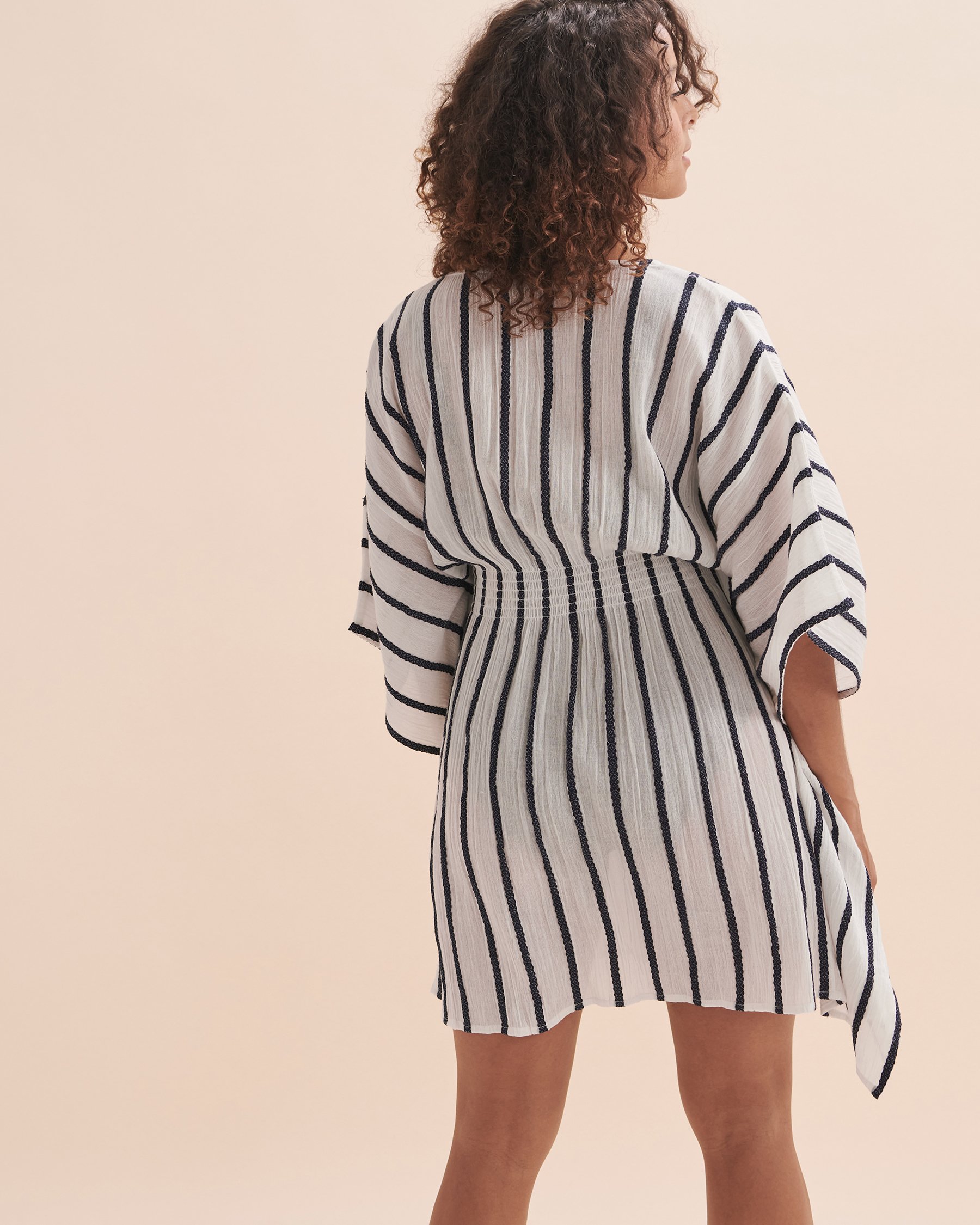 COVER ME Caftan rayé Rayures blanches et marines 23021497 - Voir2
