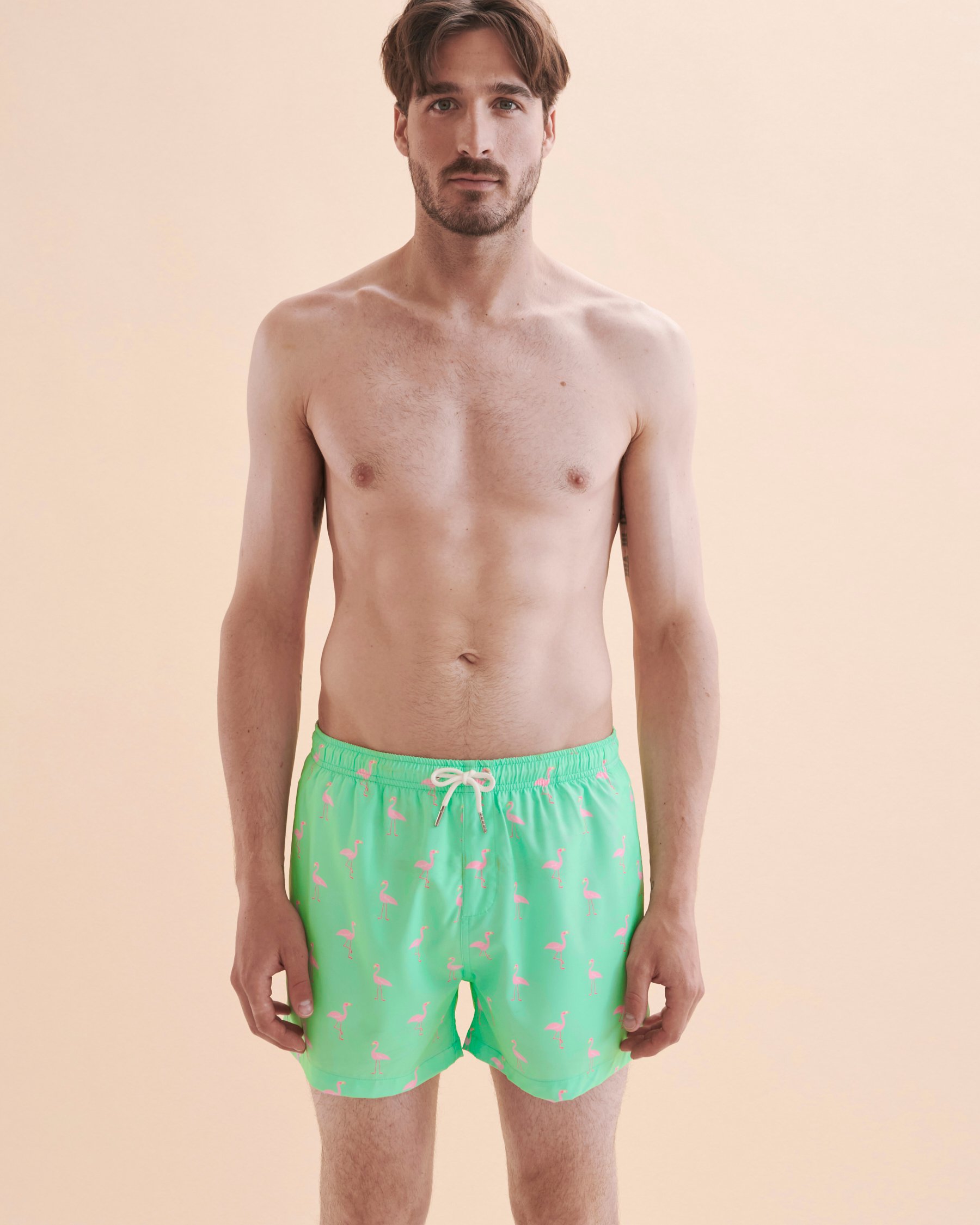 BERMIES Green Flamingo Volley Swimsuit Green flamingo GREEN FLAMIN - View5