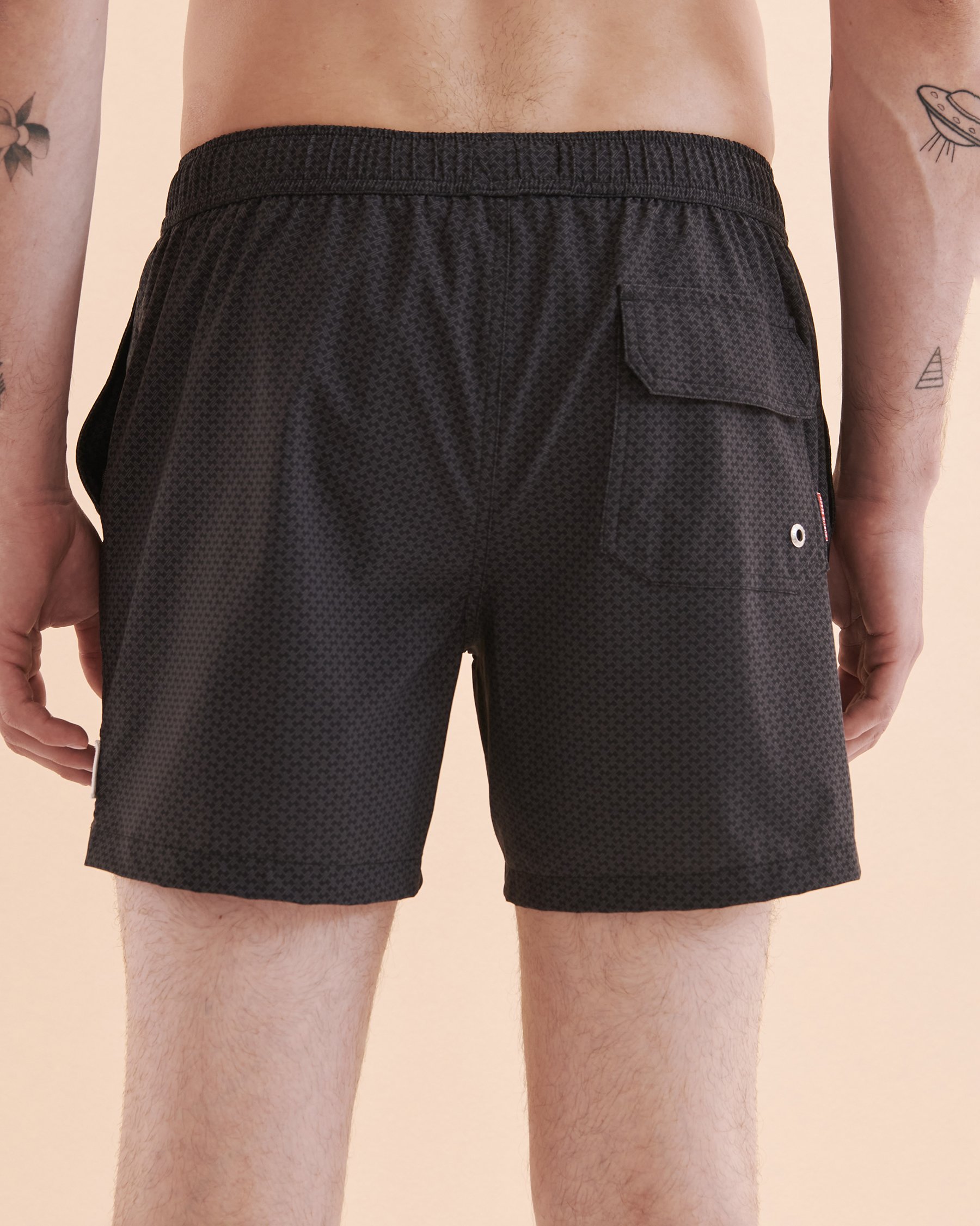 PUBLIC BEACH Maillot volley Micro Geo Print Noir PB5607BIK - Voir4