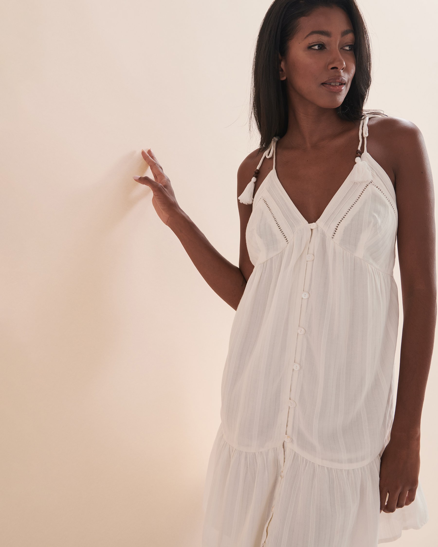 RIP CURL Robe courte Shae Blanc cassé 02UWDR - Voir3