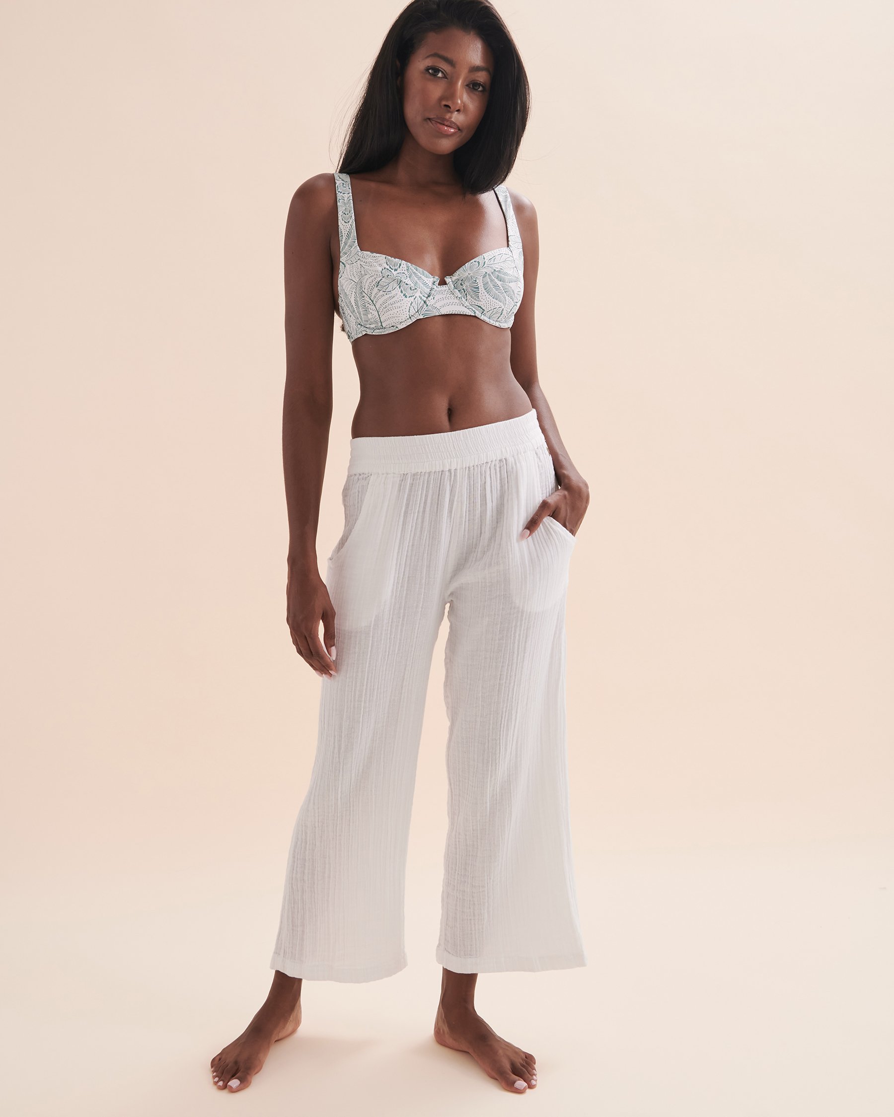 RIP CURL Premium Surf Wide Leg Beach Pants White GPAAC1 - View4