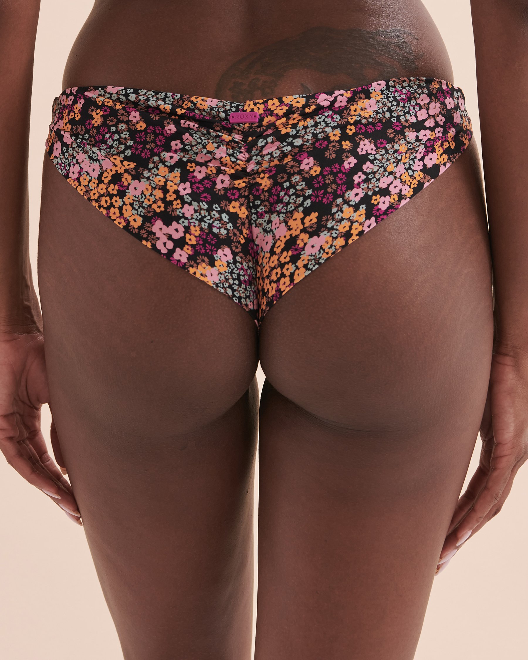 ROXY Beach Classics Cheeky Bikini Bottom Anthracite floral daze ERJX404674 - View2