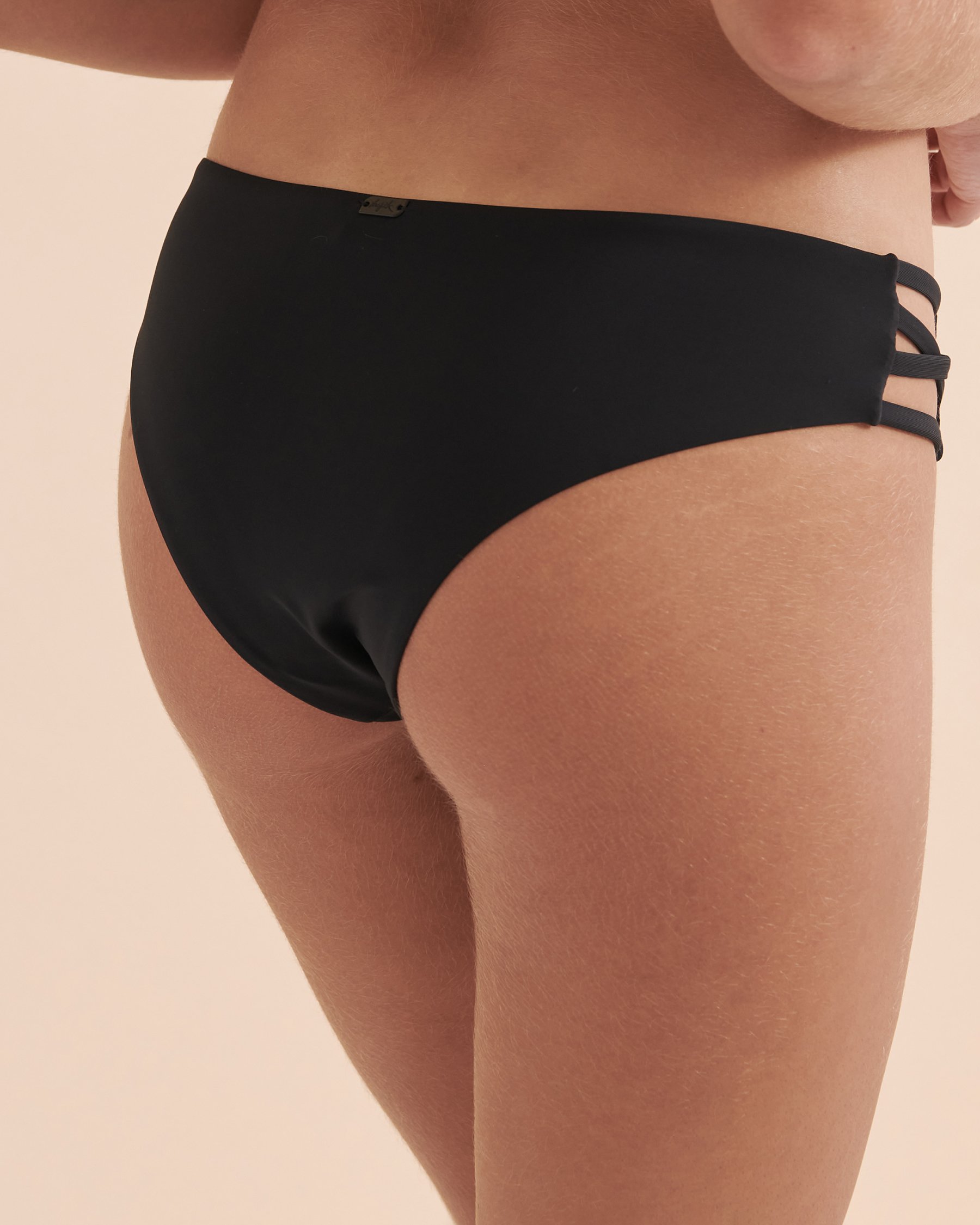 TROPIK Solid Cheeky Bikini Bottom Black 01300238 - View3
