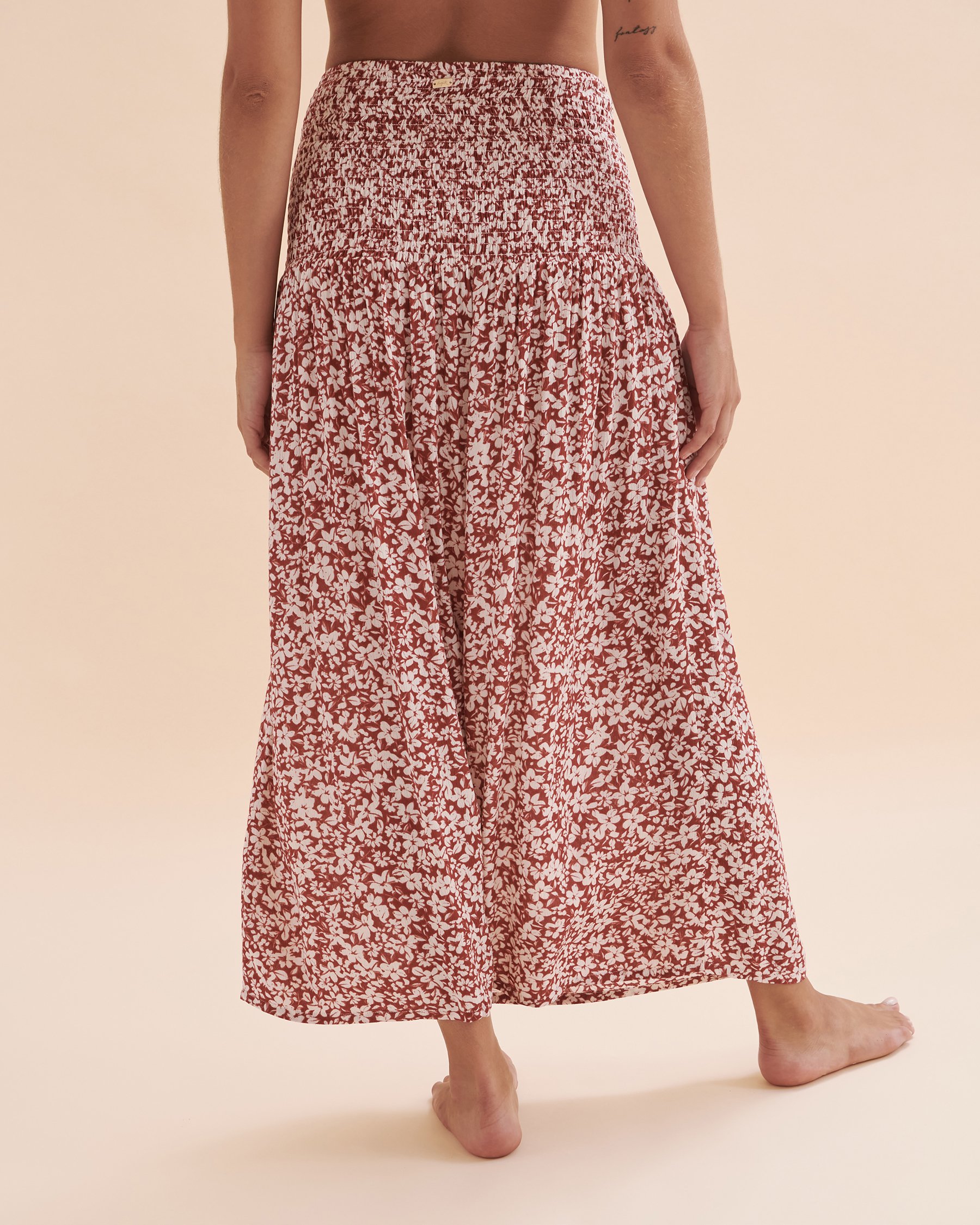TROPIK Floral Smoked Waist Maxi Skirt Floral brown 02200046 - View2