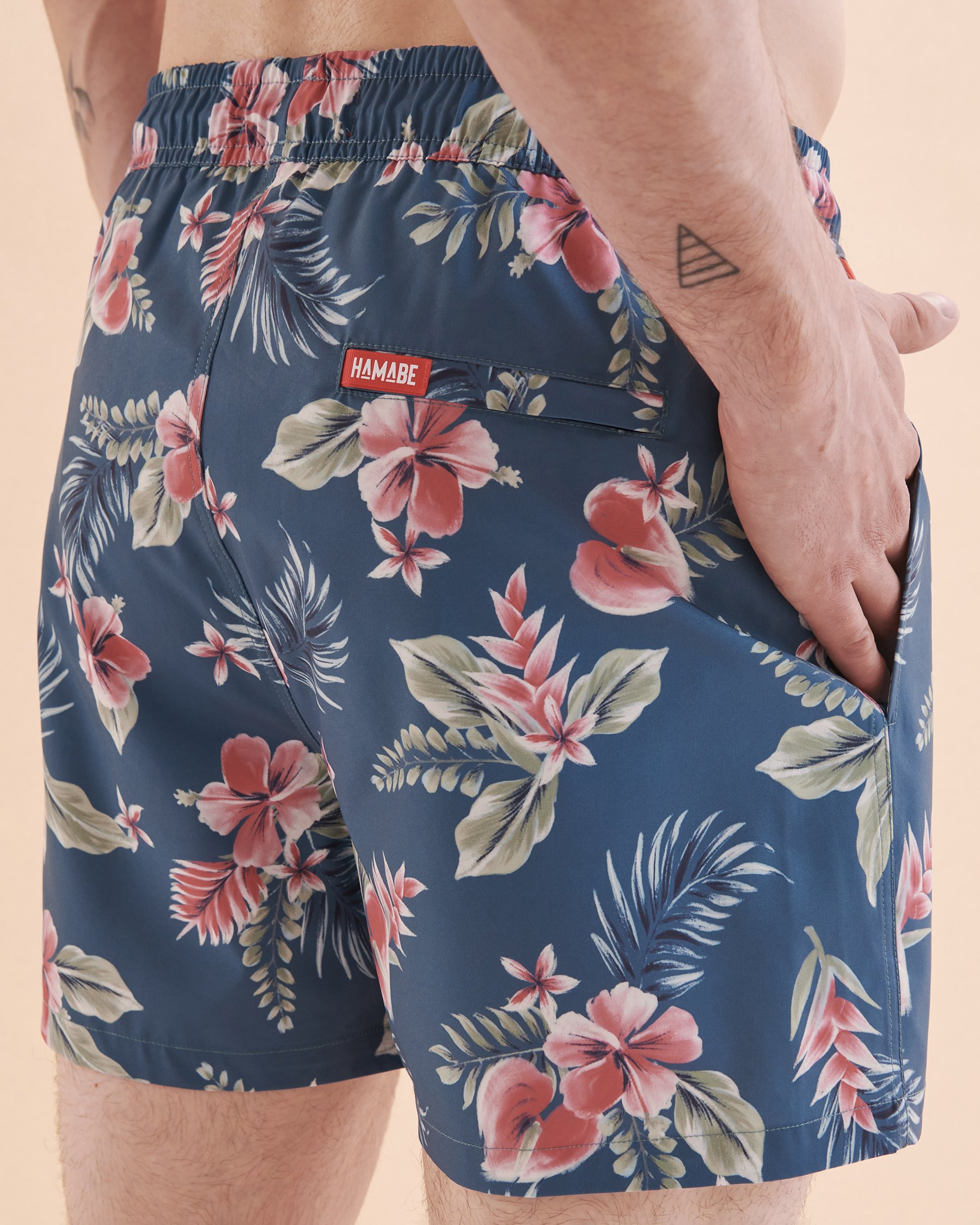 HAMABE Volley Swimsuit Tropical teal 03100019 - View4