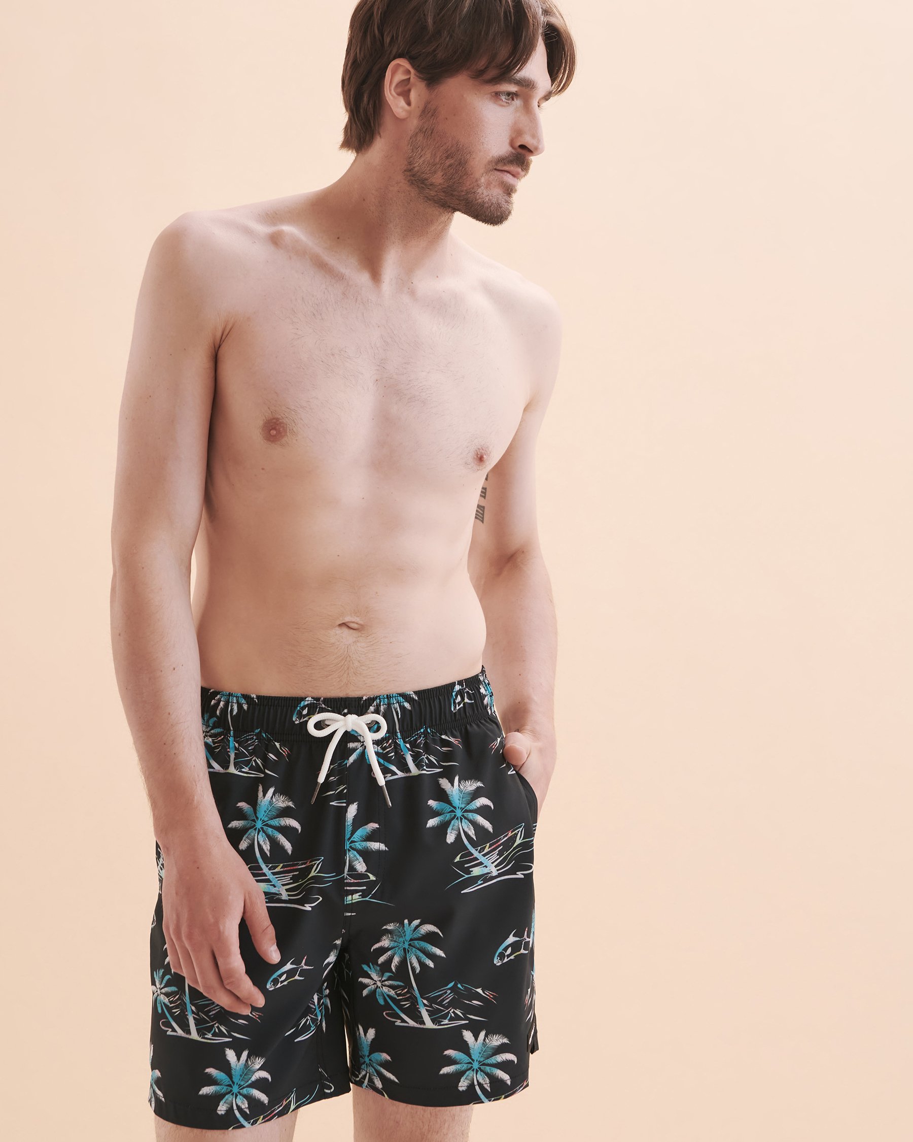 ISLANDHAZE Maillot volley Tranquil Noir tropical MB124013 - View3