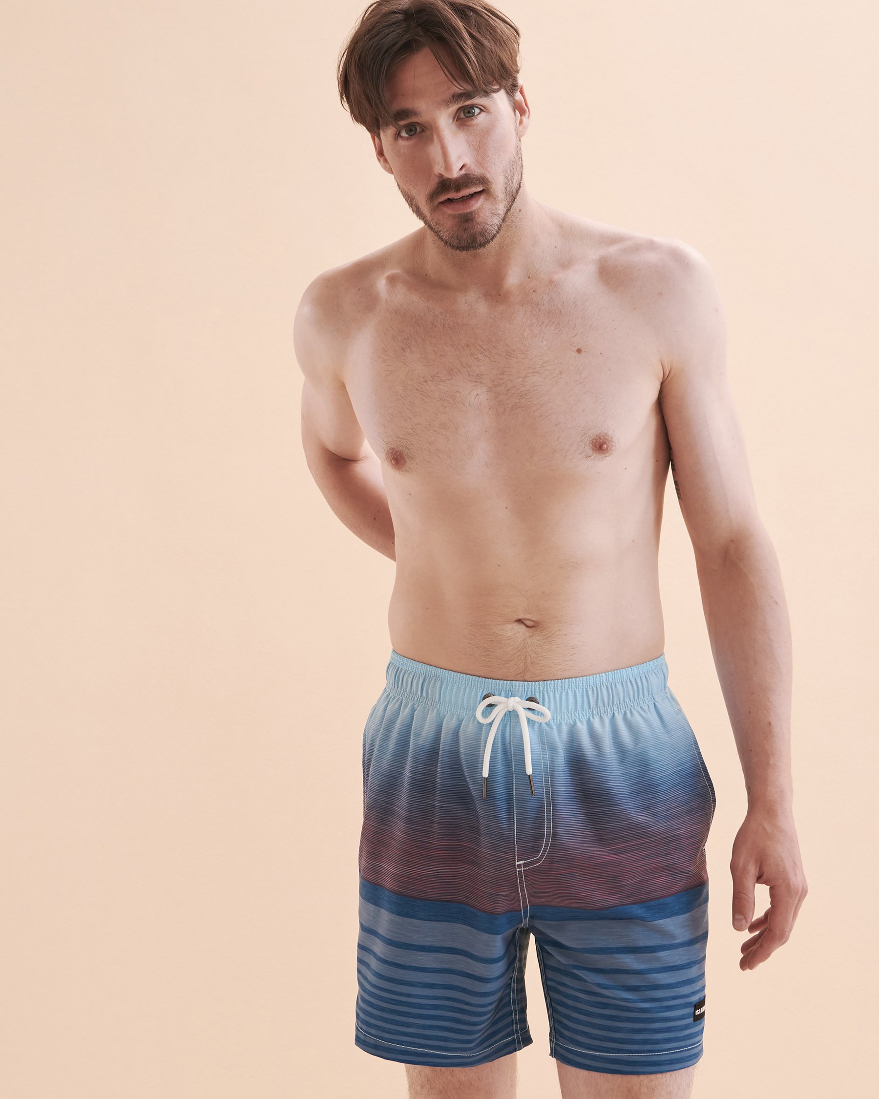 ISLANDHAZE Maillot volley Horizon Dégradé bleu MB322091 - Voir4
