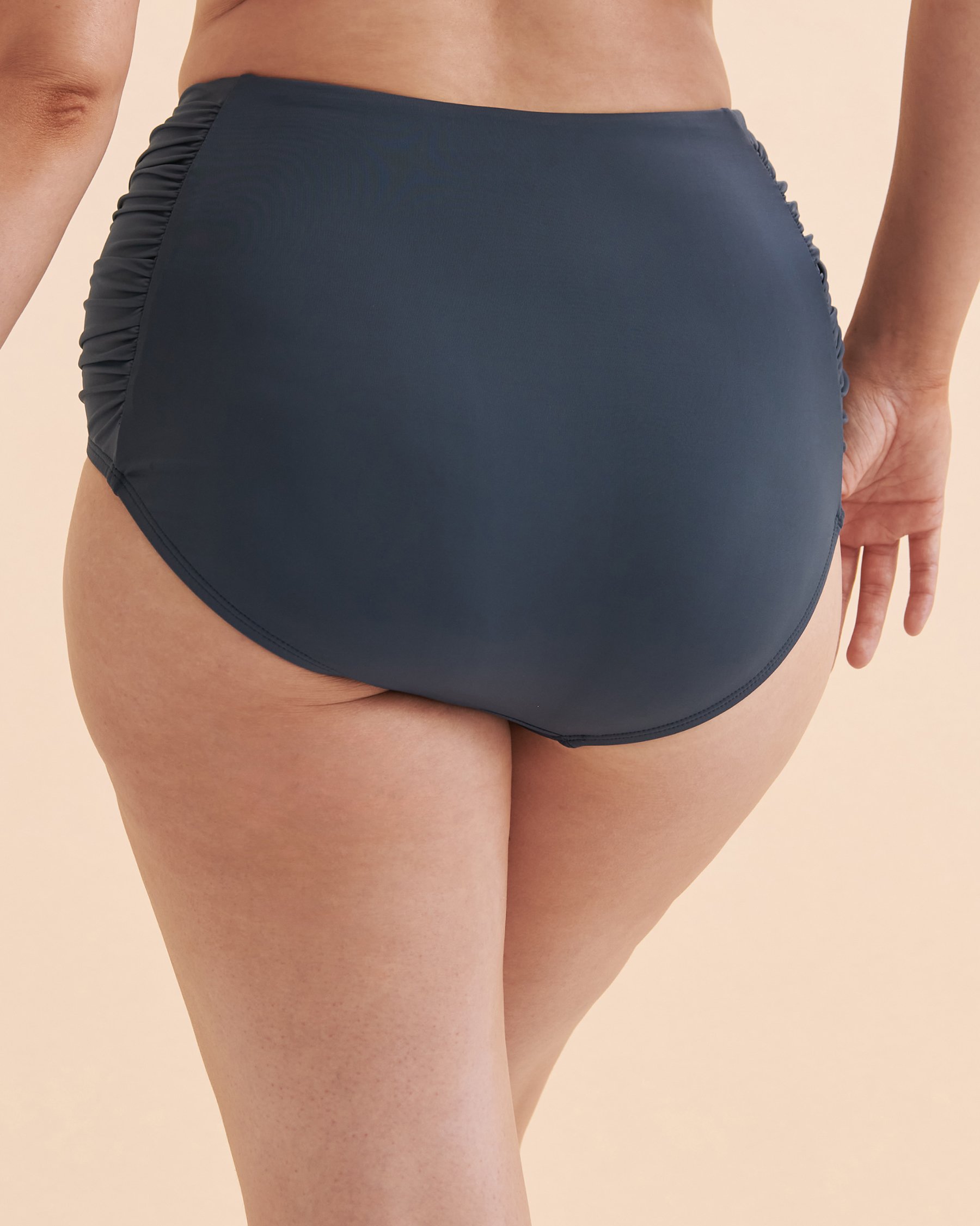JANTZEN Bas de bikini côtés plissés Solid Bleu JZ23170H - Voir2