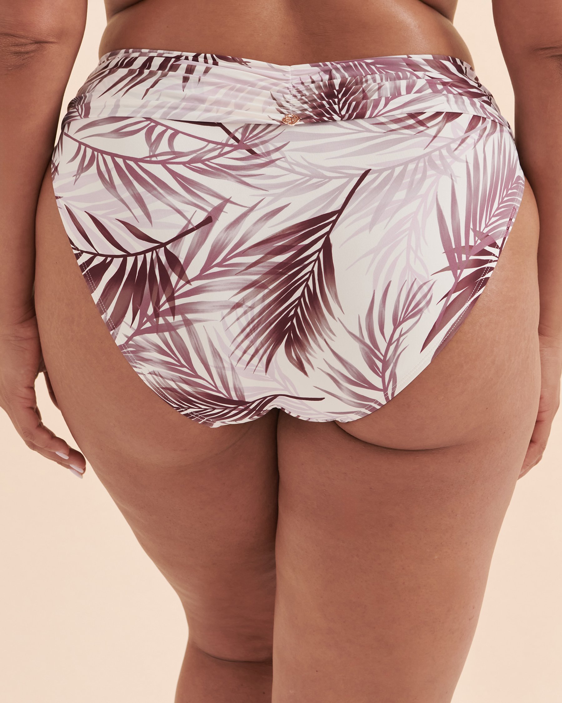 TURQUOISE COUTURE Bas de bikini plissé coupe en V Fall Leaf Feuilles d'automne 01300245 - Voir3