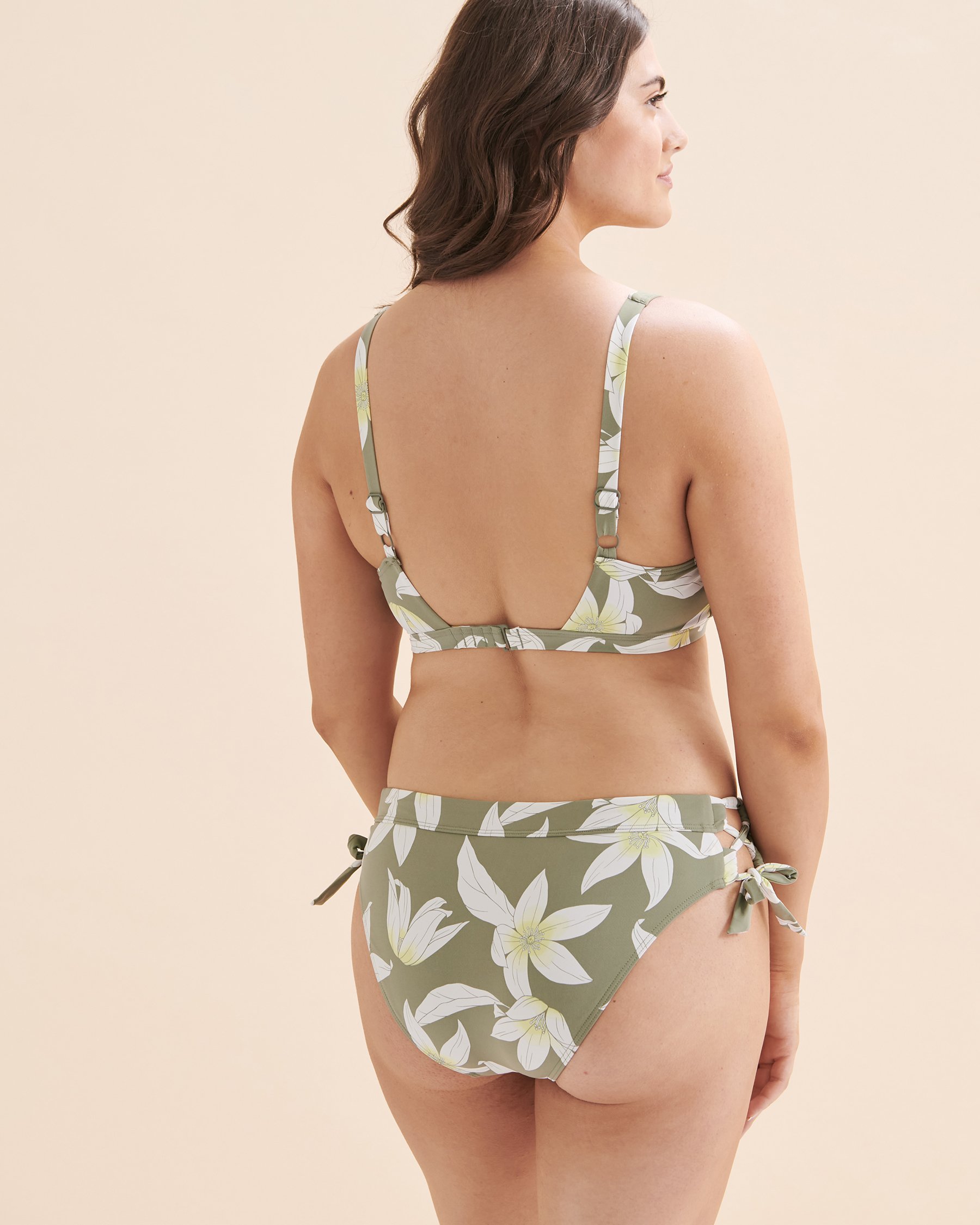 EAU DE SEA Haut de bikini bralette bonnet D vert floral Vert floral 01200068 - Voir2