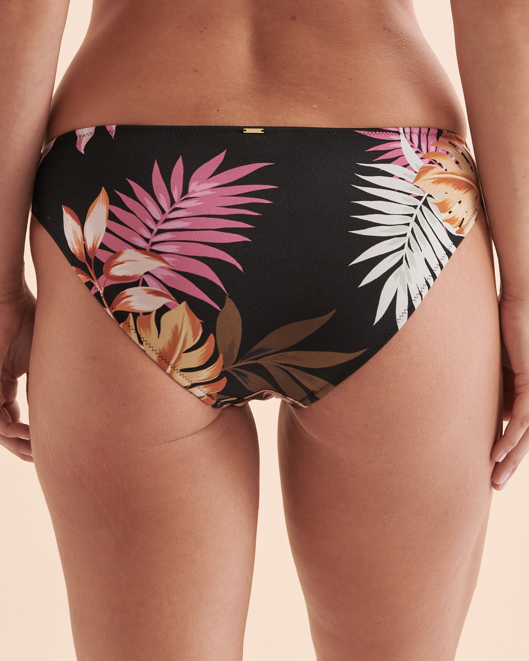 EVERYDAY SUNDAY Tropic Illusion Bikini Bottom Black tropical illusion ESBEAW00871A - View2
