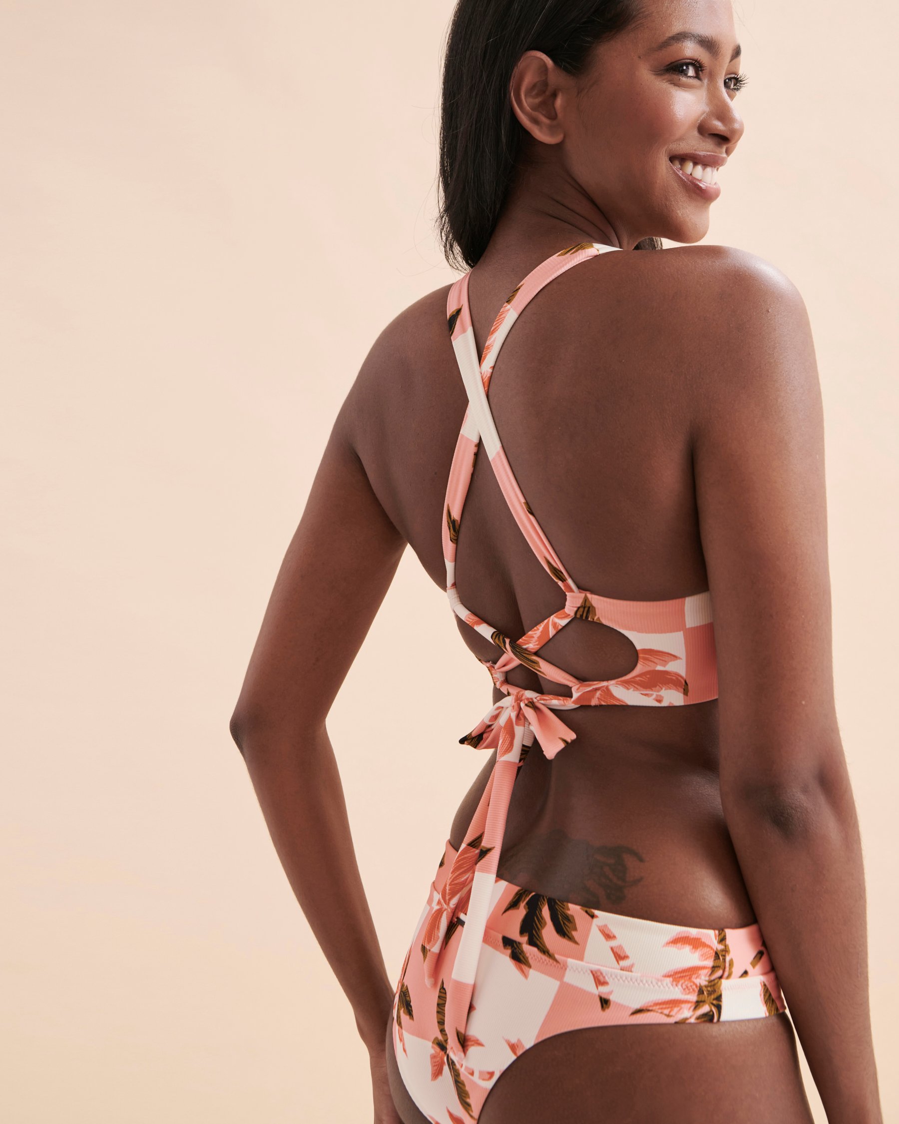 EVERYDAY SUNDAY Palm Square Bralette Bikini Top Palm square ESBEAW02655V - View4