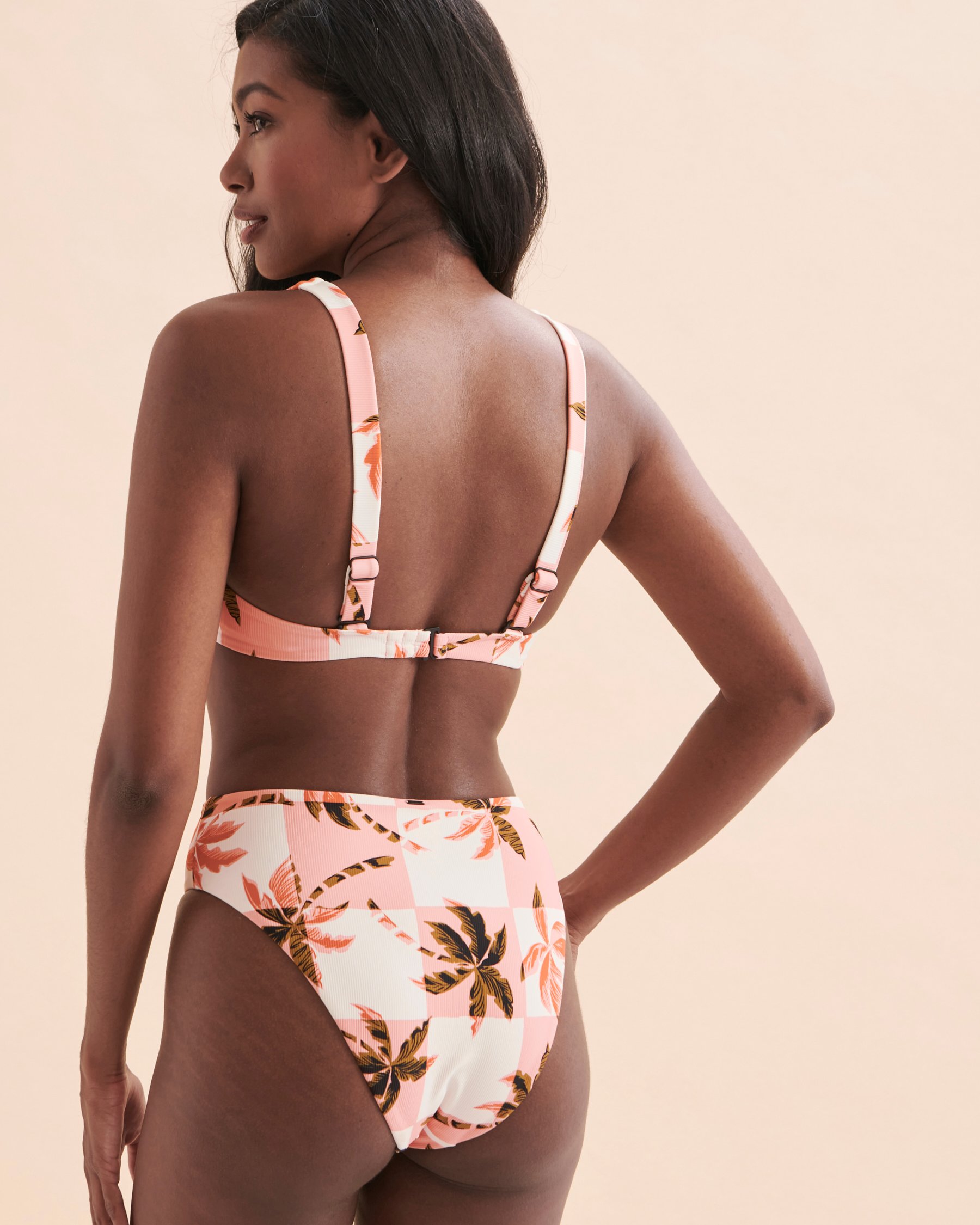 EVERYDAY SUNDAY Palm Square Plunge Bikini Top Palm square ESBEAW02697V - View3
