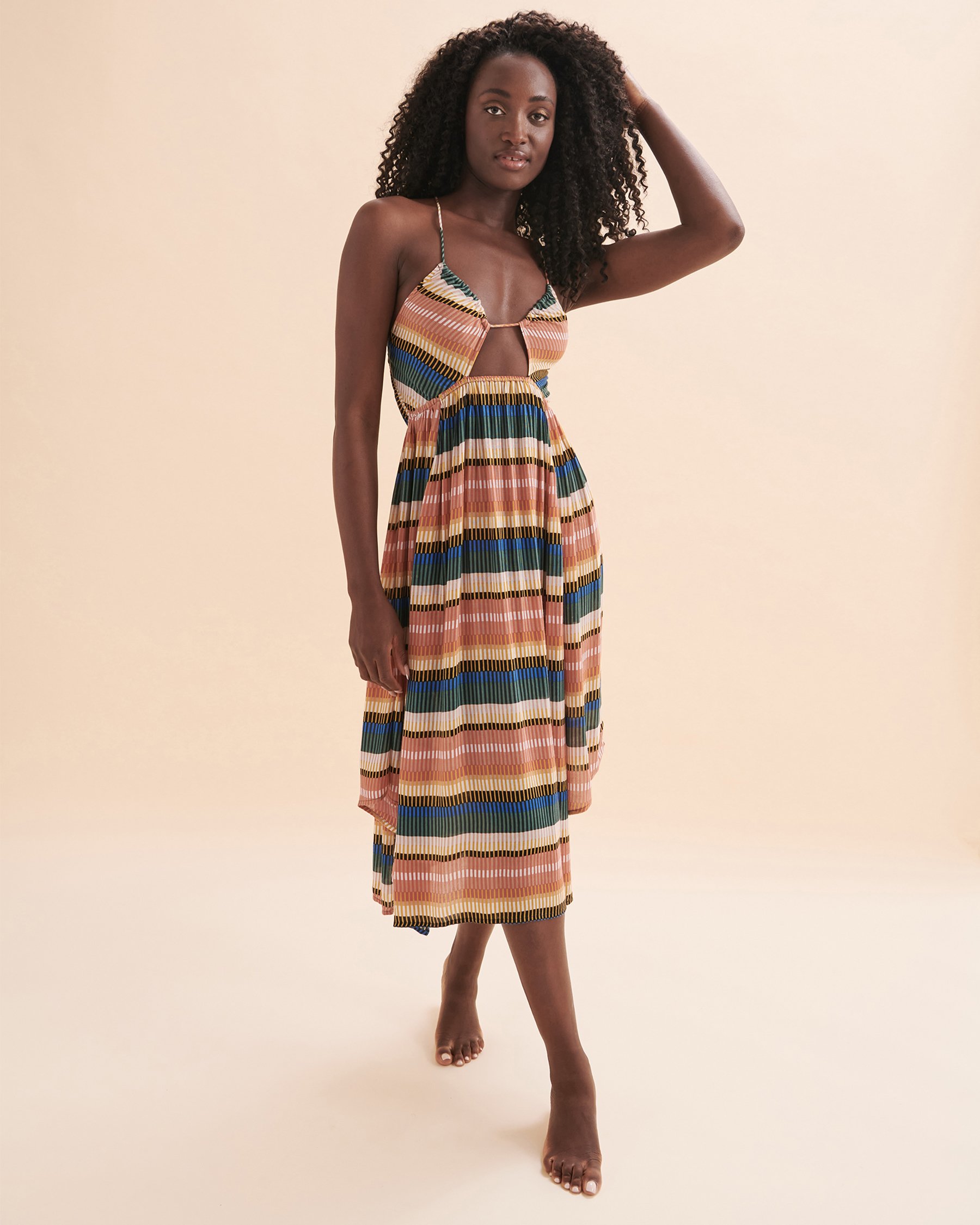 O'NEILL Robe longue Gerri Striped Rayures multicolores SU3416050 - Voir1