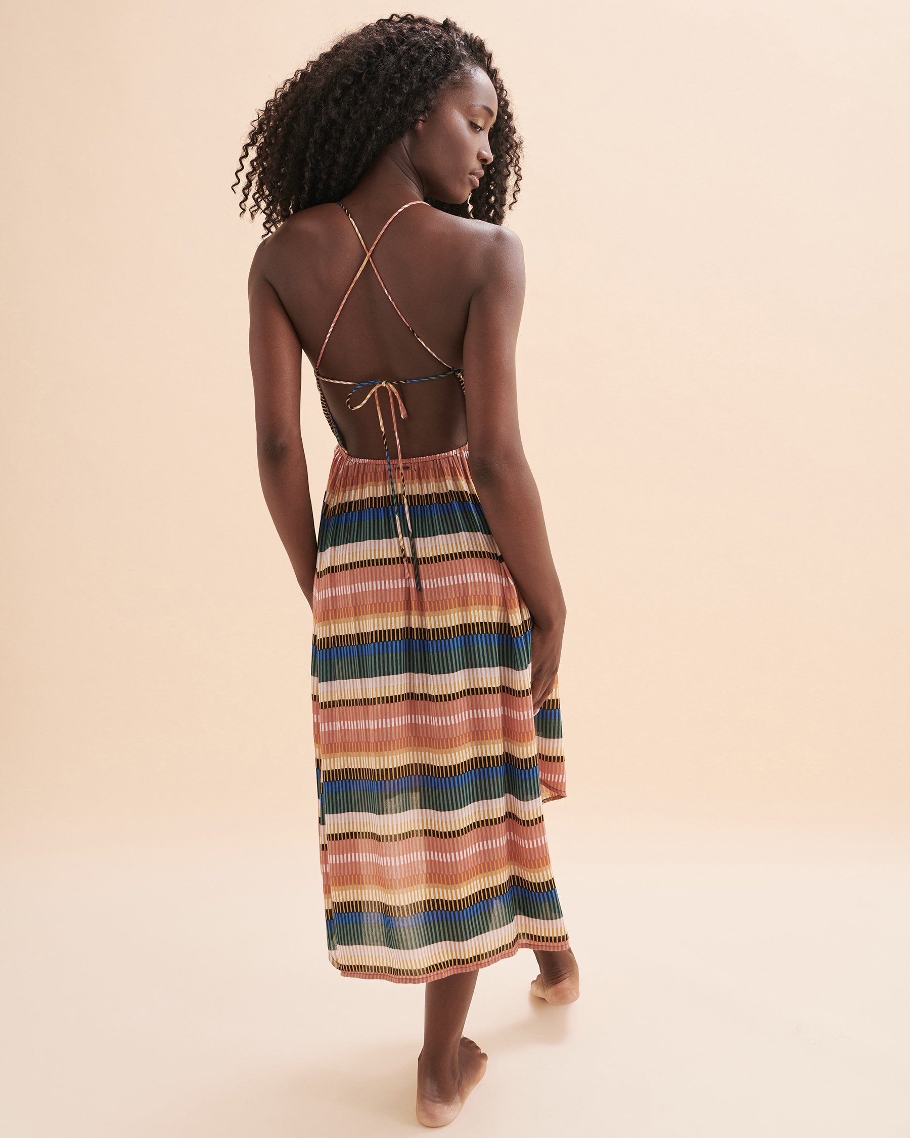 O'NEILL Robe longue Gerri Striped Rayures multicolores SU3416050 - Voir2