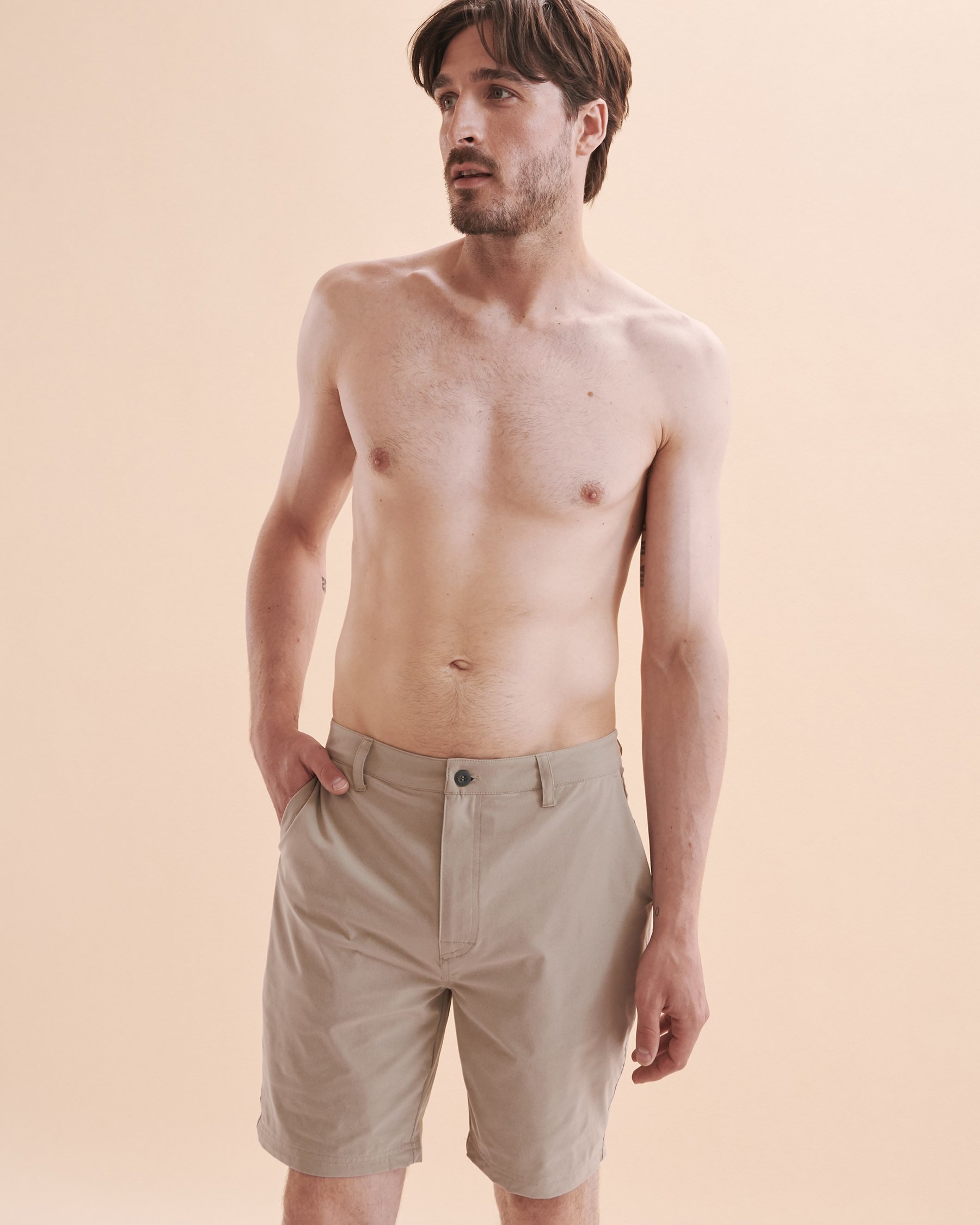 SAXX Go To Town Hybrid Shorts Vintage Khaki SXSP06L - View5