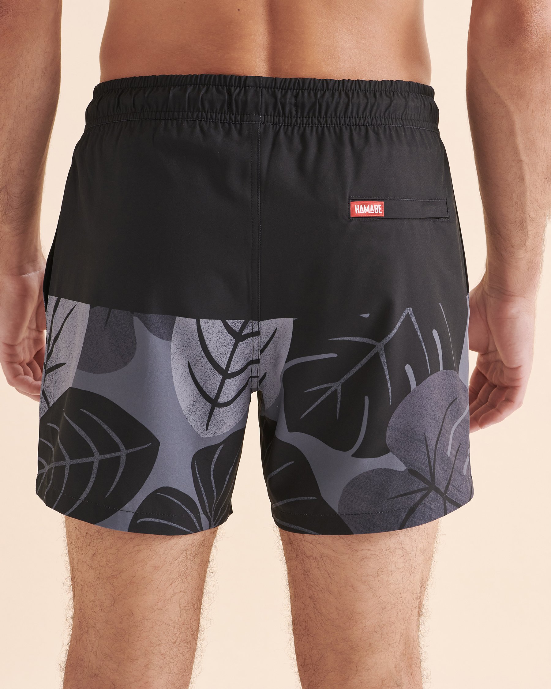 HAMABE Volley Swimsuit Black tropical 03100021 - View3