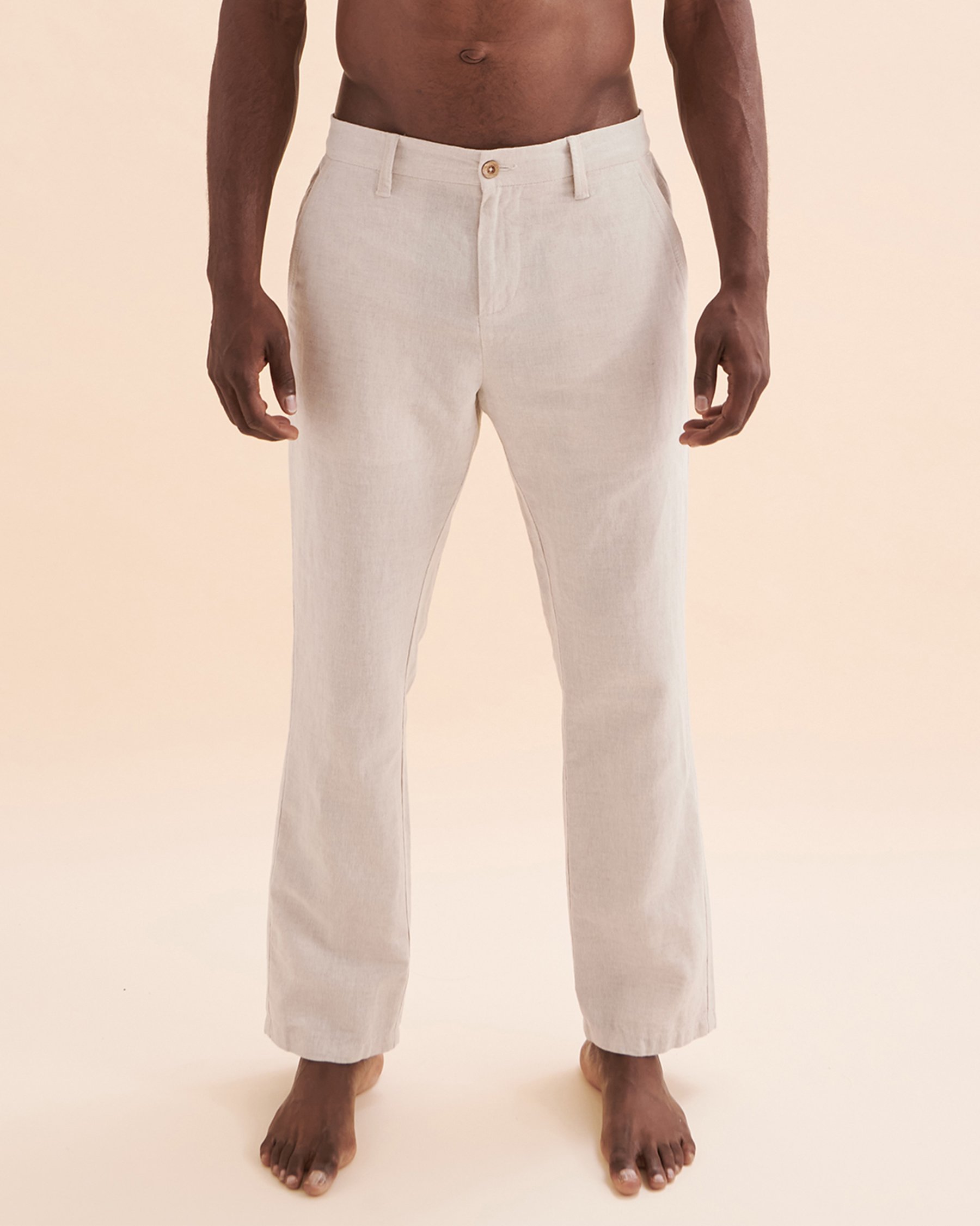 PUBLIC BEACH Pantalon en lin Sable PB6101BIK - Voir1