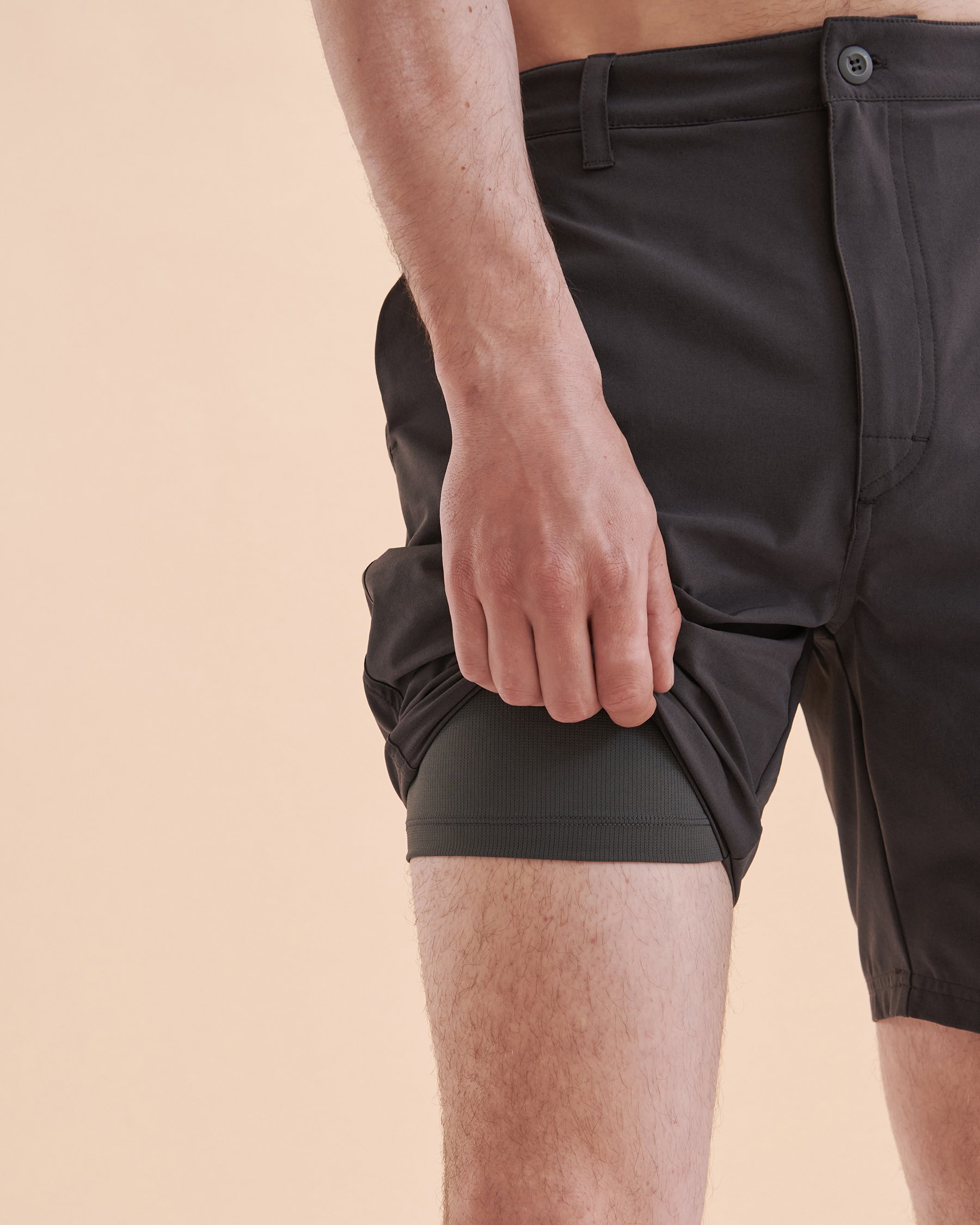 SAXX Go To Town Hybrid Shorts Faded Black SXSP06L - View2