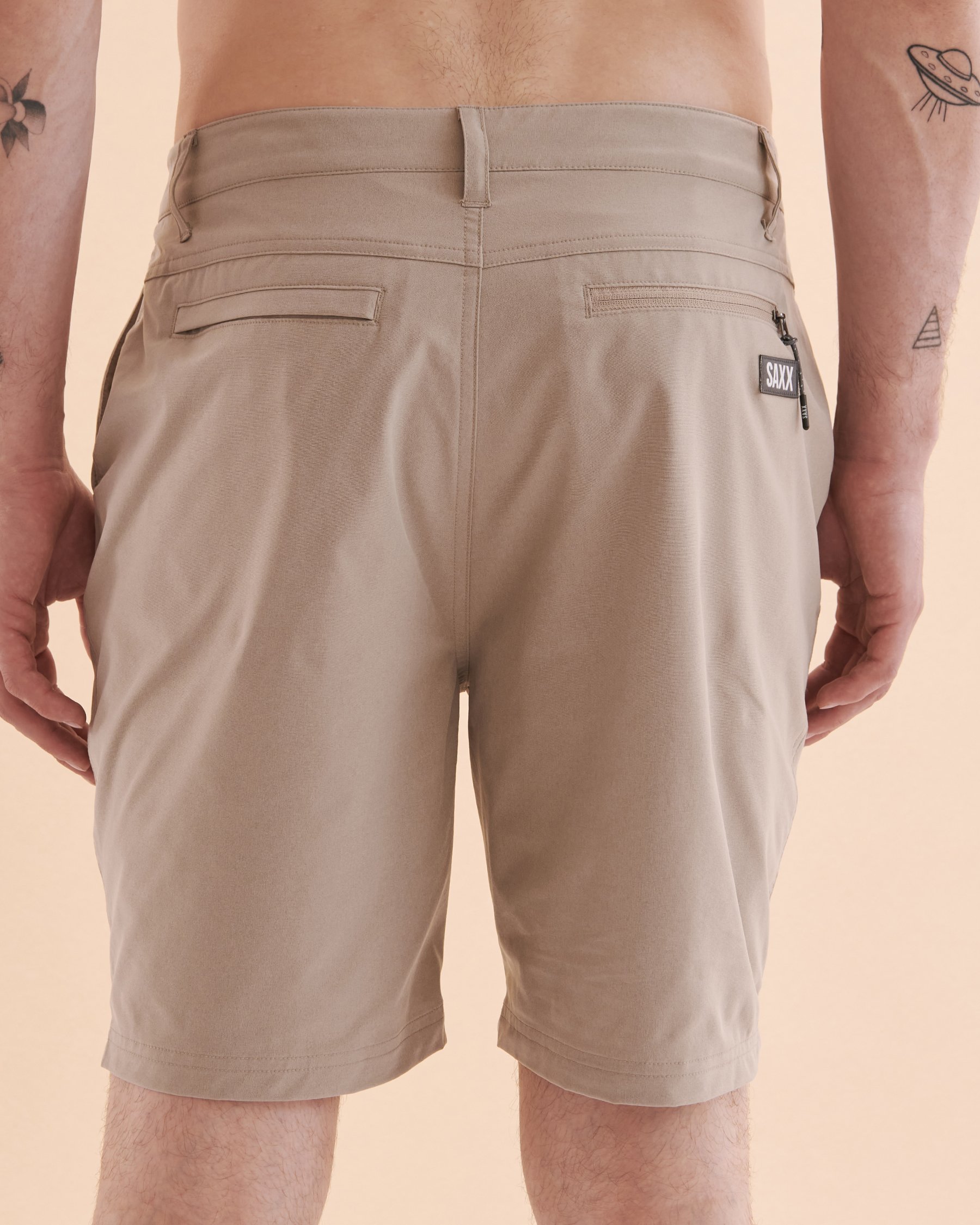 SAXX Go To Town Hybrid Shorts Vintage Khaki SXSP06L - View3