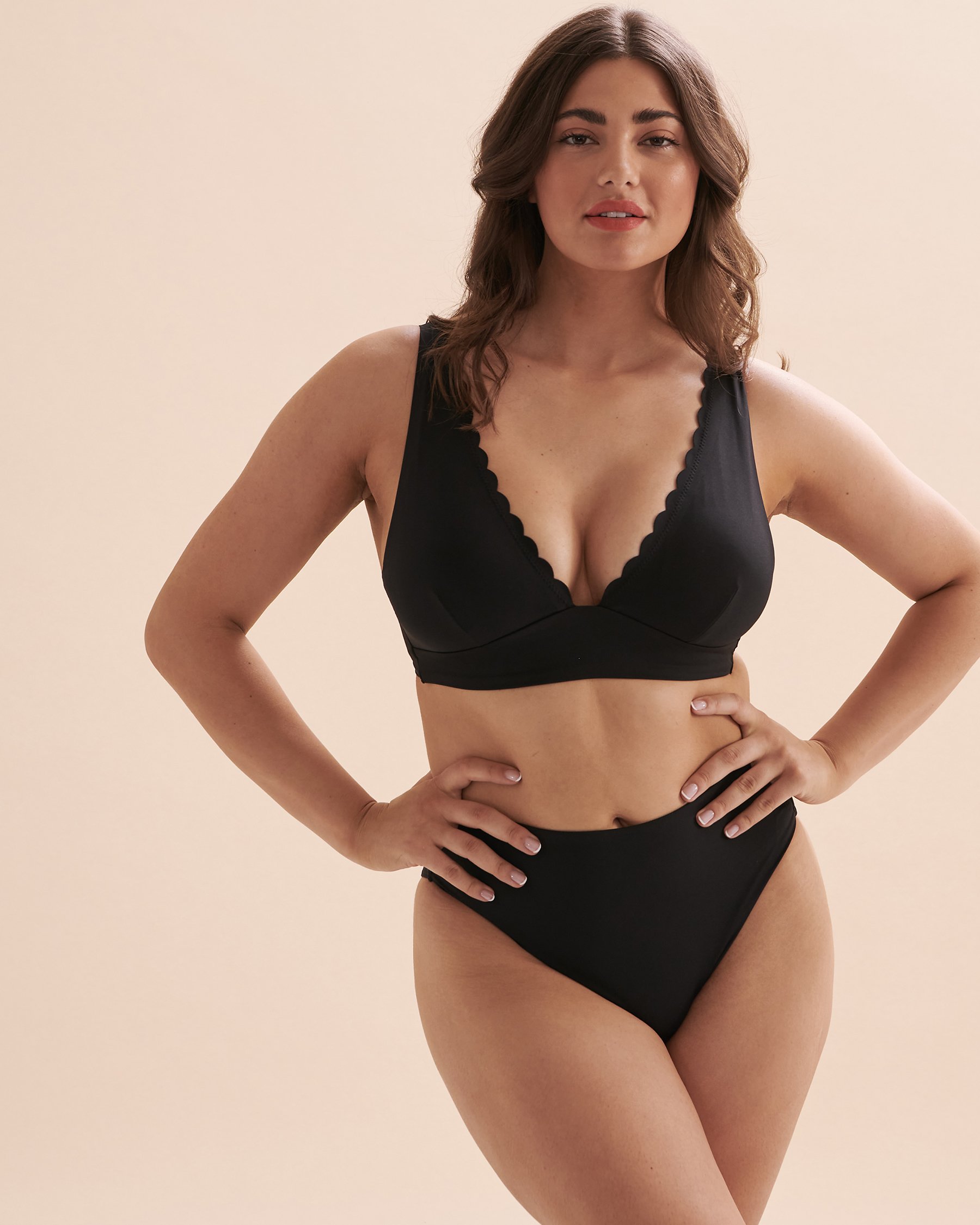 SEA LEVEL Scallop Triangle Bikini Top Black SL3407SC - View2
