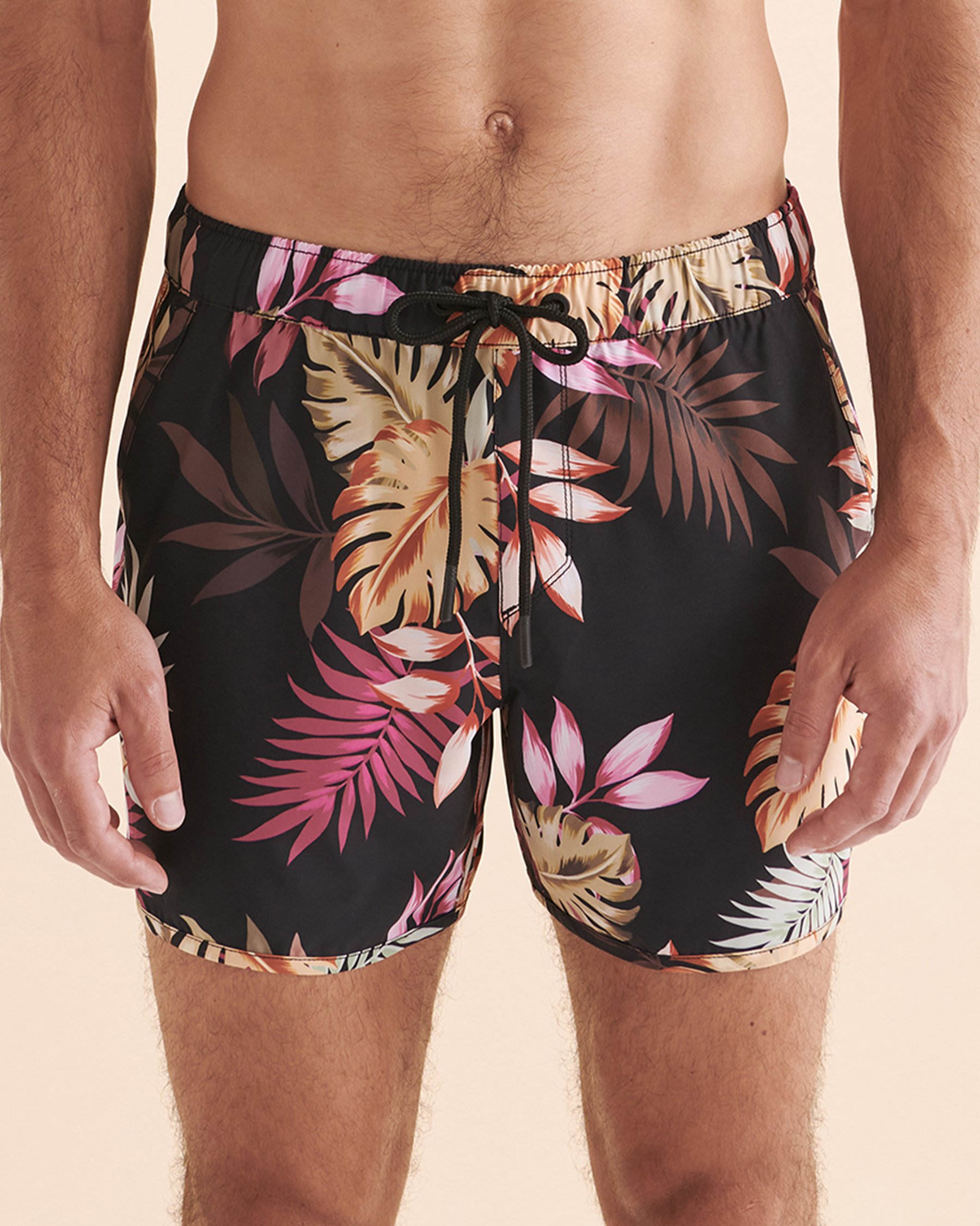 EVERYDAY SUNDAY Topic Illusion Volley Swimsuit Black tropical illusion ESBEAM01007 - View4