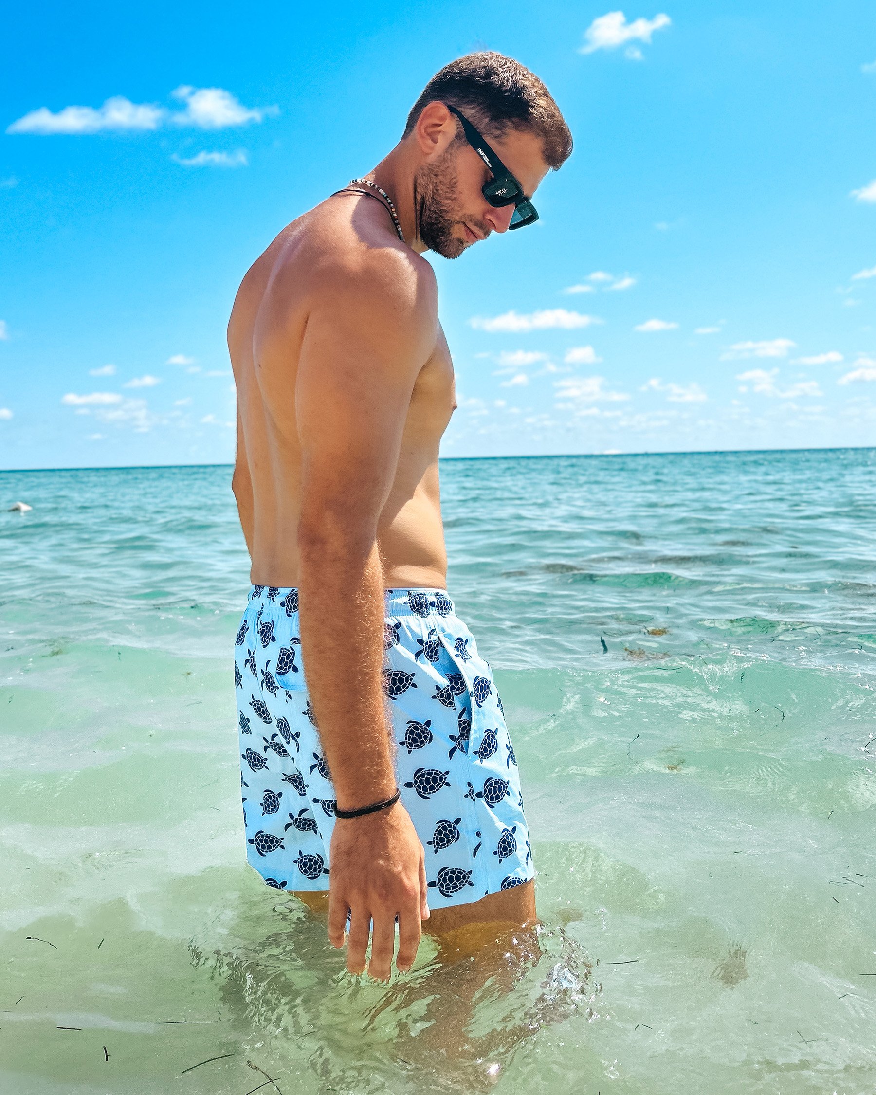 BERMIES Maillot volley Tortuga Print Bleu clair TORTUGA-CLA - Voir1