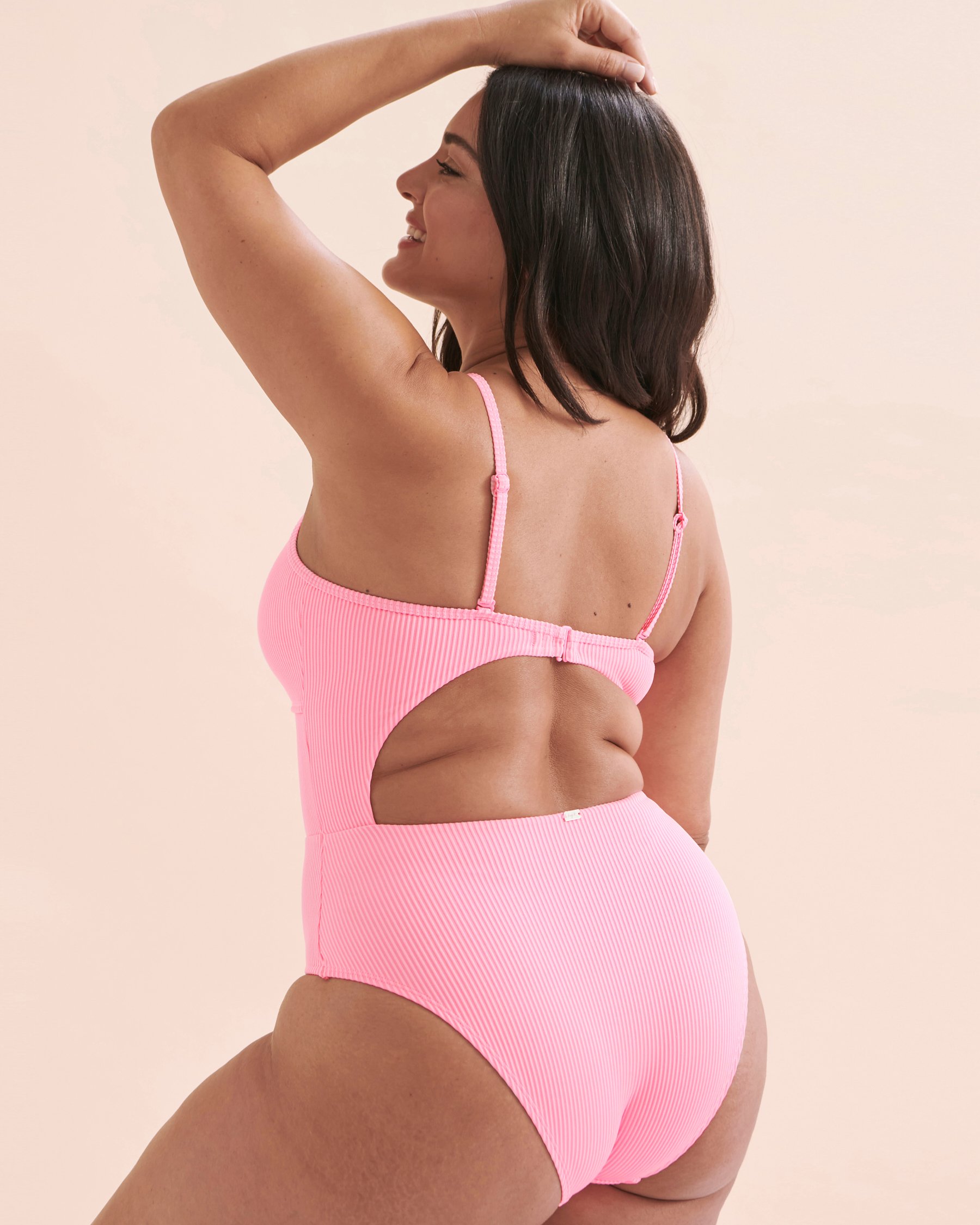 TROPIK Cotton Candy Ribbed One-piece Swimsuit Cotton candy 01400041 - View10