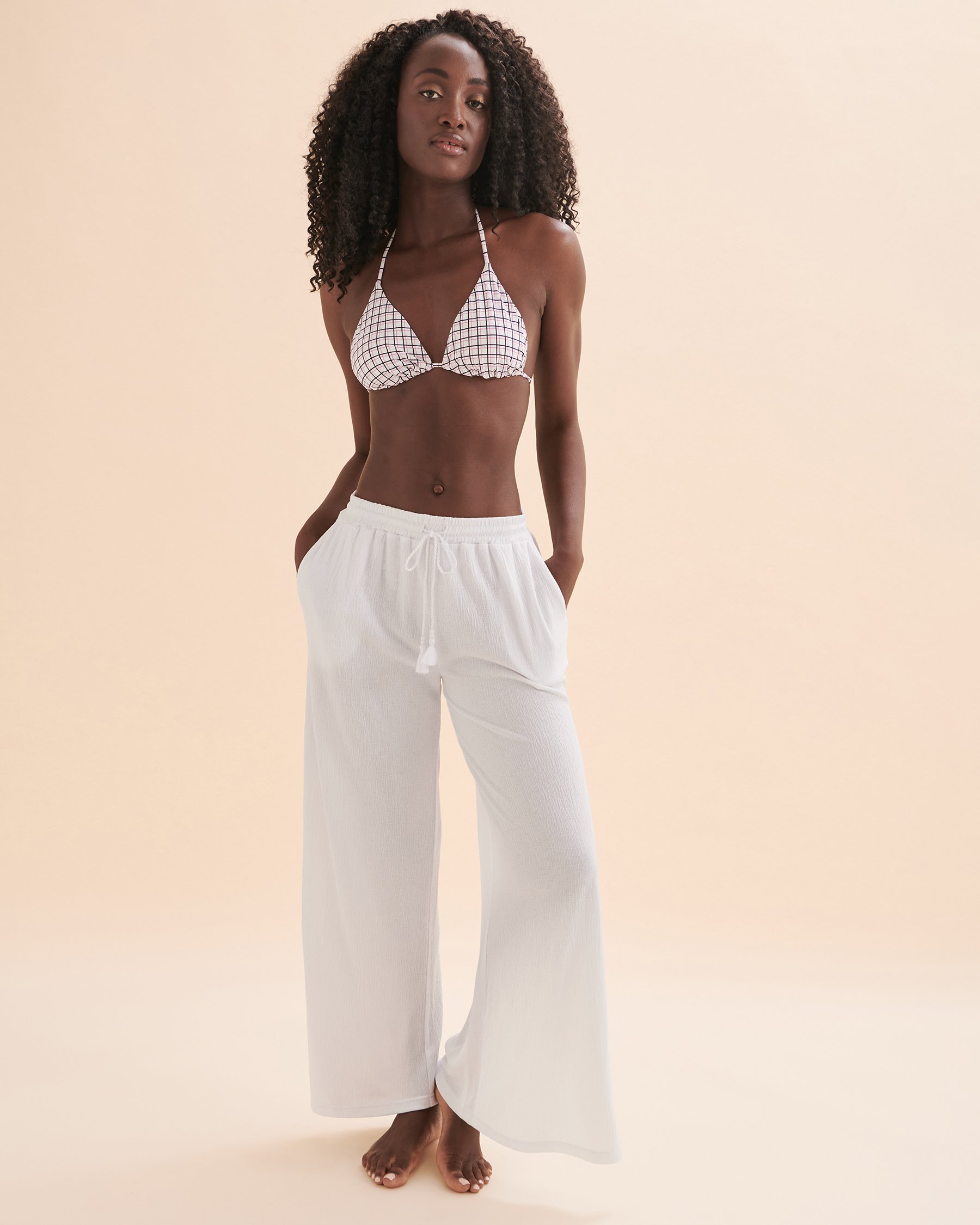 TROPIK Flowy Wide Leg Pants Brilliant white 02200049 - View3
