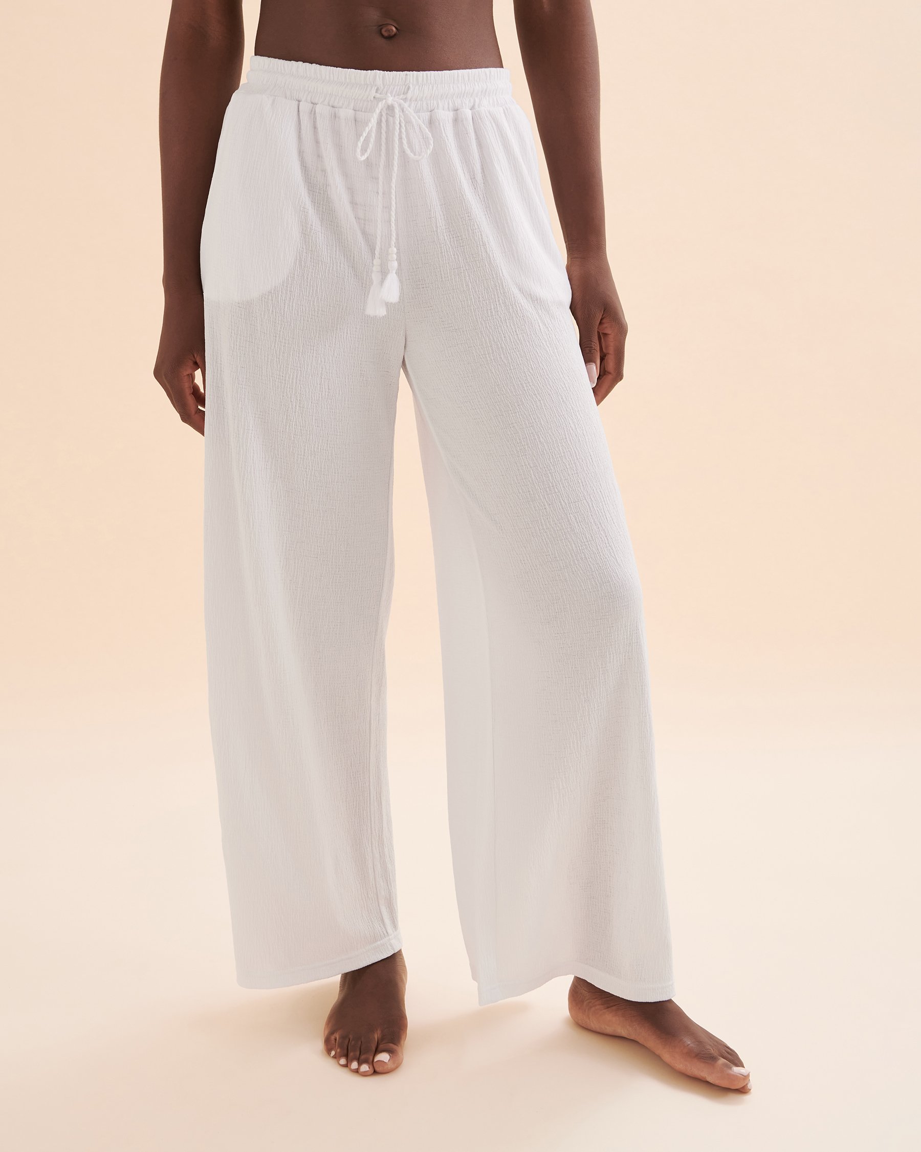 TROPIK Flowy Wide Leg Pants Brilliant white 02200049 - View2