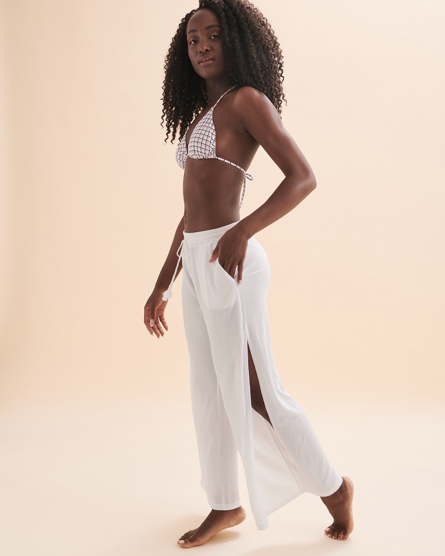TROPIK Flowy Wide Leg Pants Brilliant white 02200049 - View5