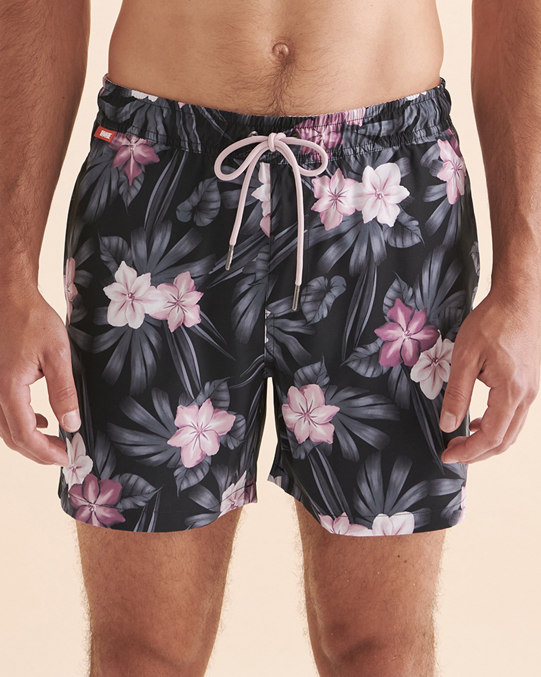 HAMABE Maillot volley Floral noir et lilas 03100021 - Voir1