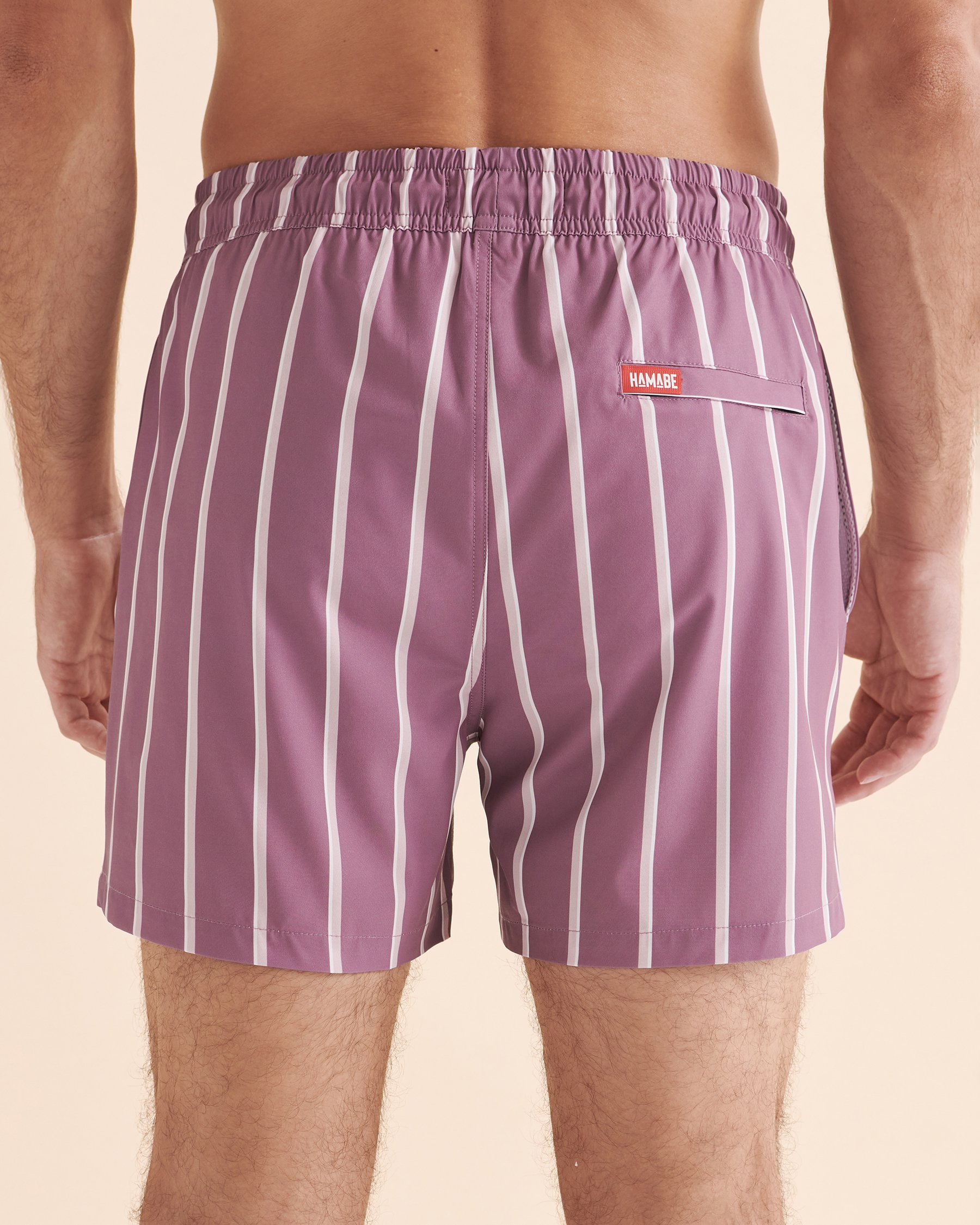 HAMABE Volley Swimsuit Purple stripes 03100022 - View2