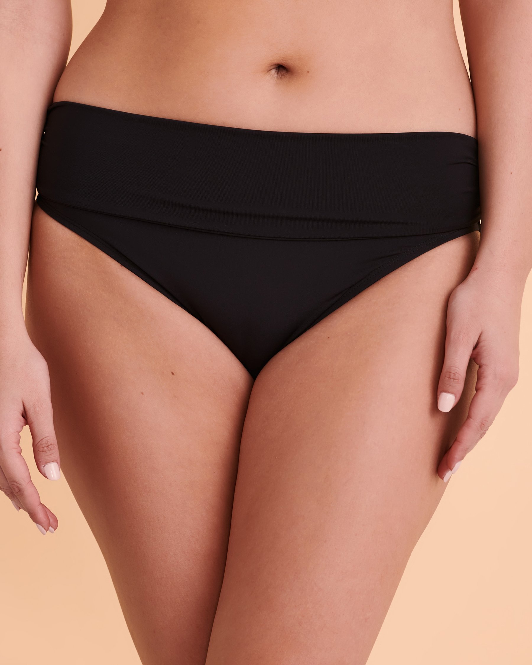 BLEU ROD BEATTIE ALL TIED UP High Waist Bikini Bottom Black RBKK00924H - View4