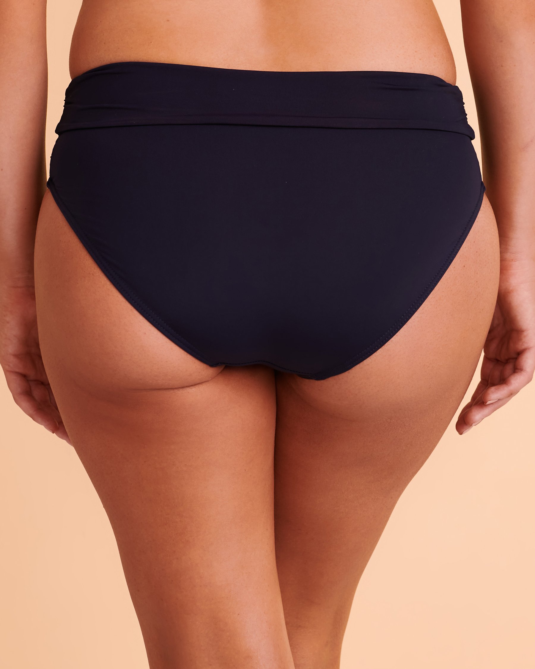 ANNE COLE Bas de bikini taille haute Marine MYMB36001 - View4