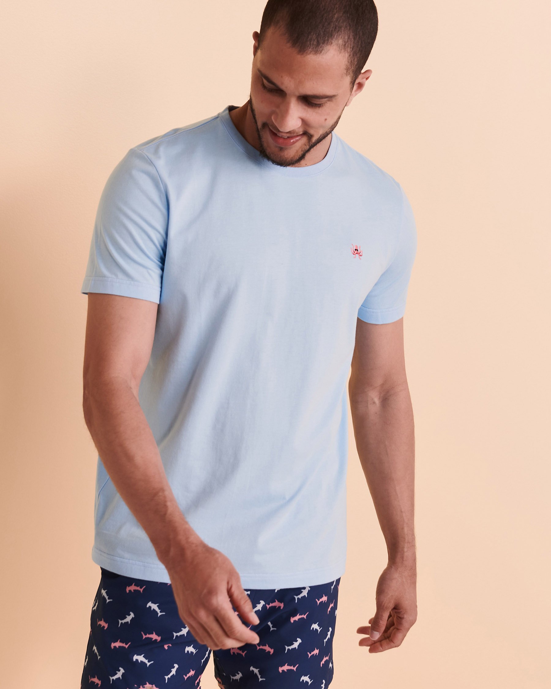 BERMIES T-shirt brodé Octopus Aqua OCTOPUS TSH - View3