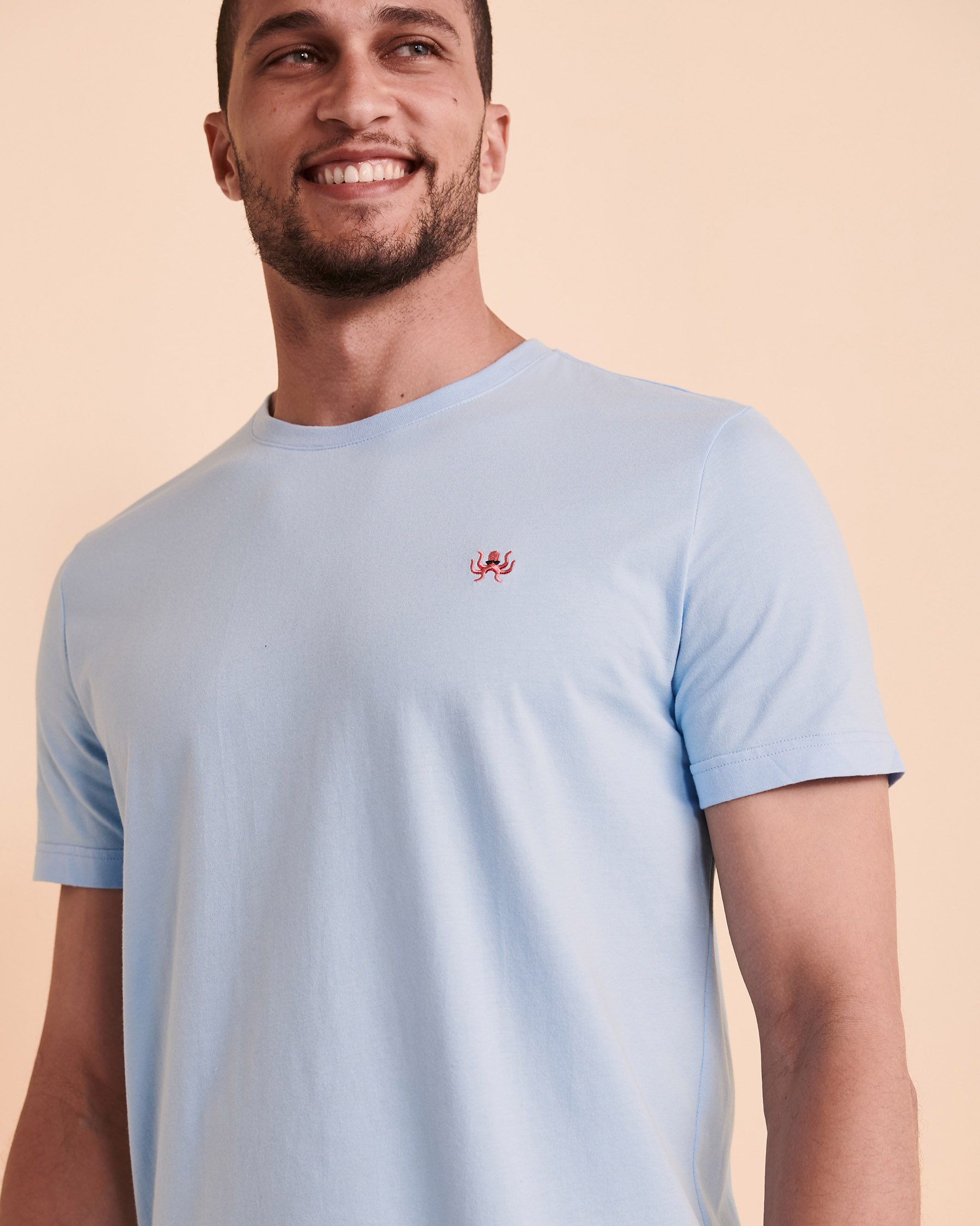 BERMIES T-shirt brodé Octopus Aqua OCTOPUS TSH - View4