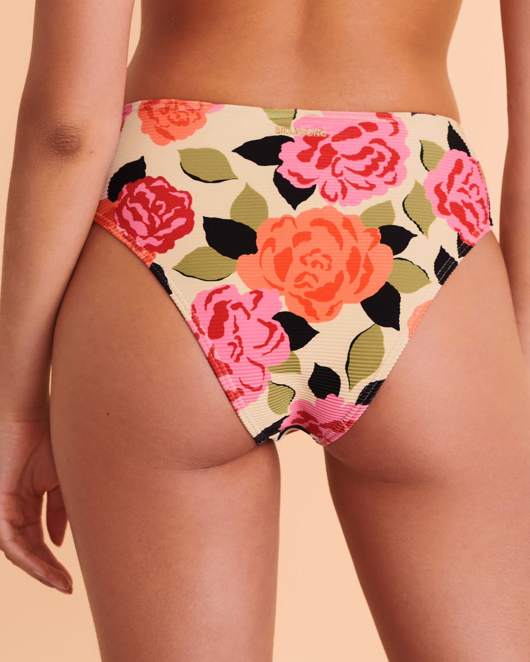 BILLABONG MAGIC GARDEN Maui High Leg Bikini Bottom Big flowers ABJX400684 - View2
