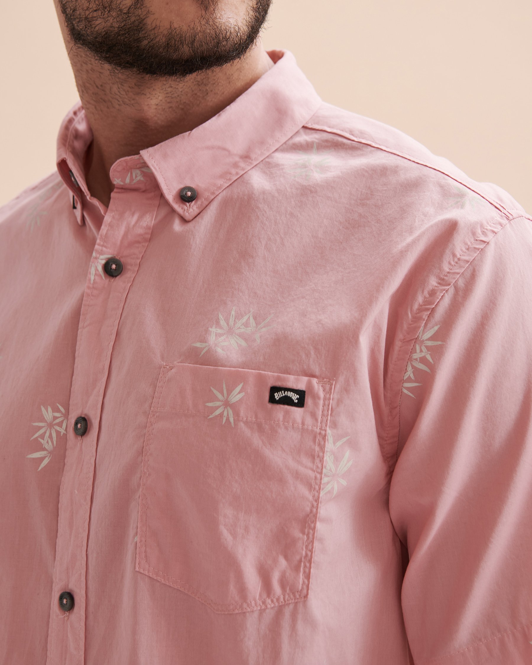 BILLABONG SUNDAYS MINI Short Sleeve Button-down Shirt Pink ABYWT00203 - View3