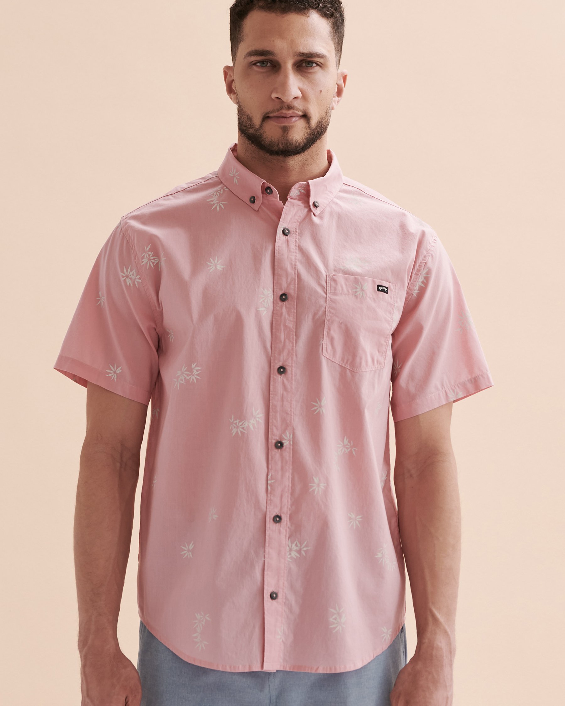 BILLABONG SUNDAYS MINI Short Sleeve Button-down Shirt Pink ABYWT00203 - View4