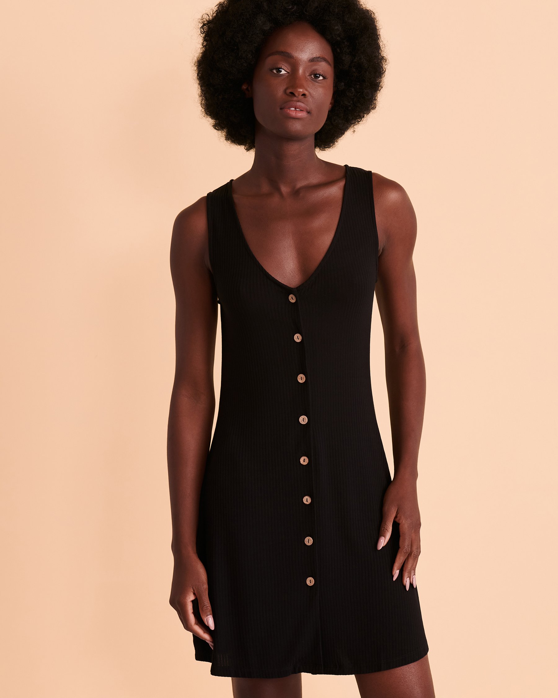 BODY GLOVE Robe courte côtelée CORA Noir 39538623 - Voir1