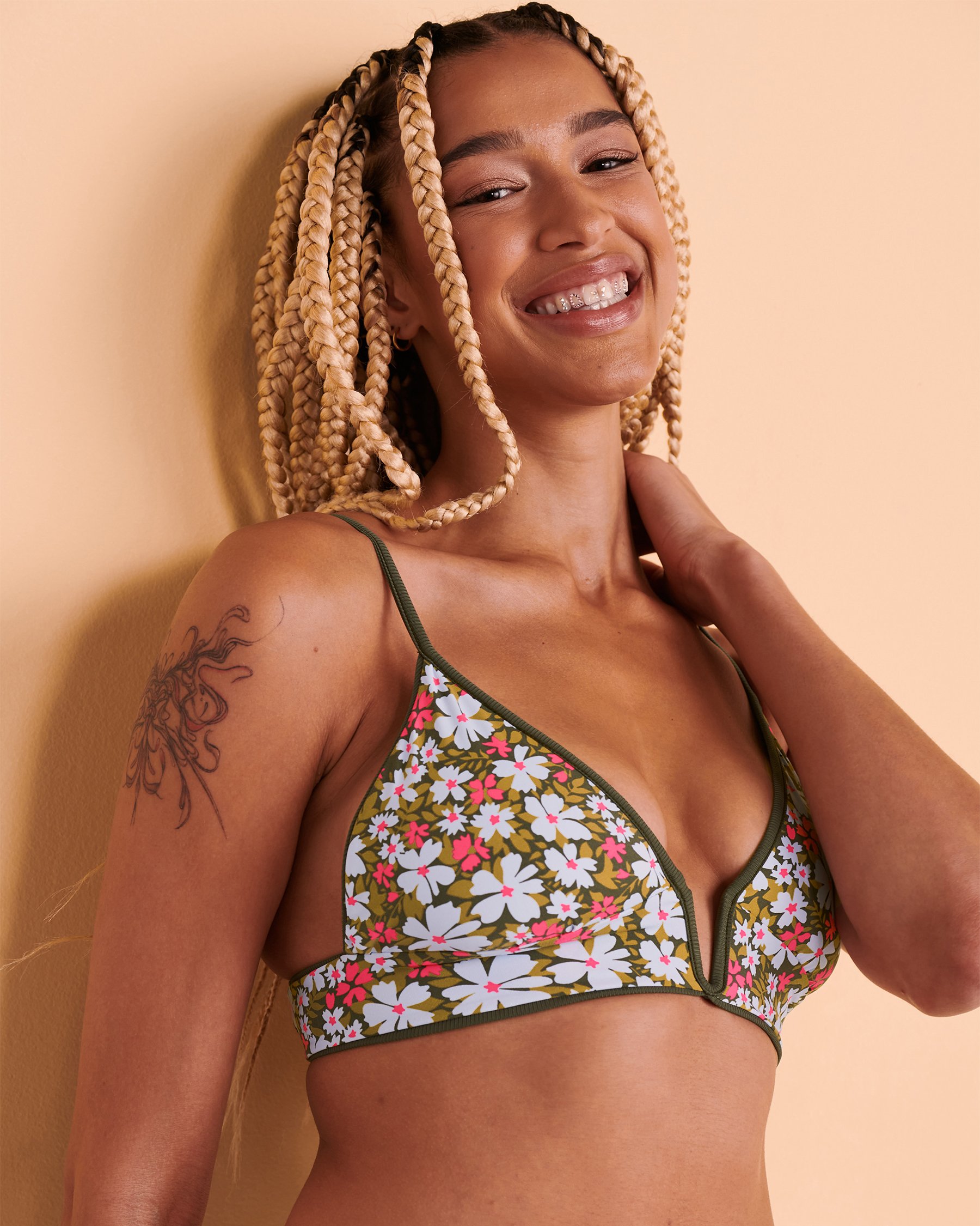 MAAJI CROCODILE Reversible Triangle Bikini Top Reversible 3189STR007 - View4