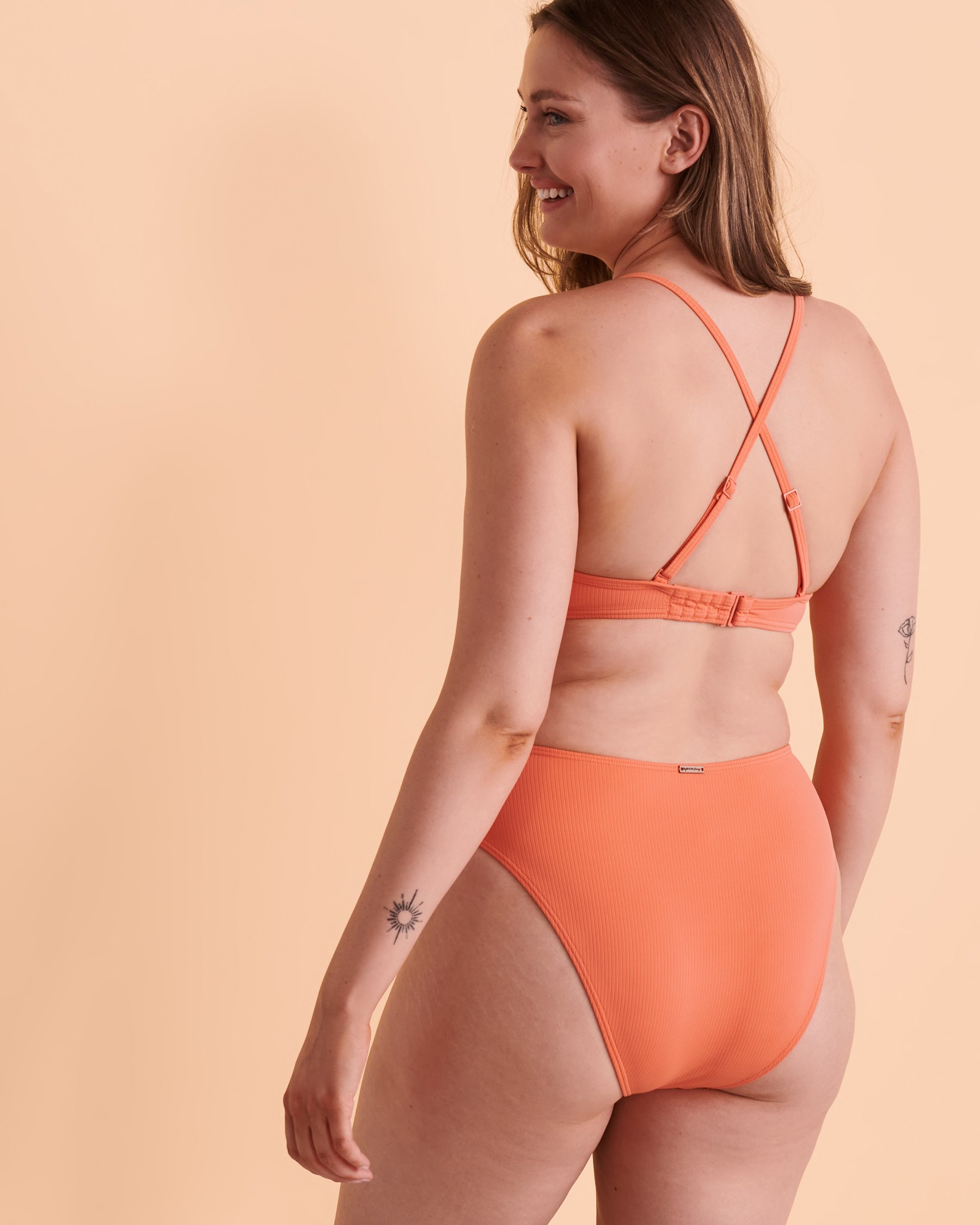 MY BIKINI STORY RIB Push-up Bikini Top Coral 01100150 - View2