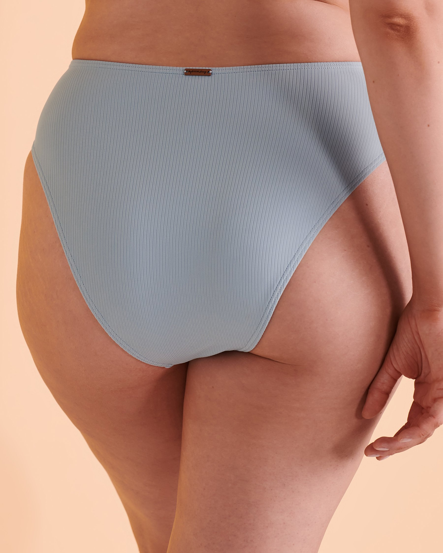 MY BIKINI STORY RIB High Waist Bikini Bottom Aqua 01300164 - View3