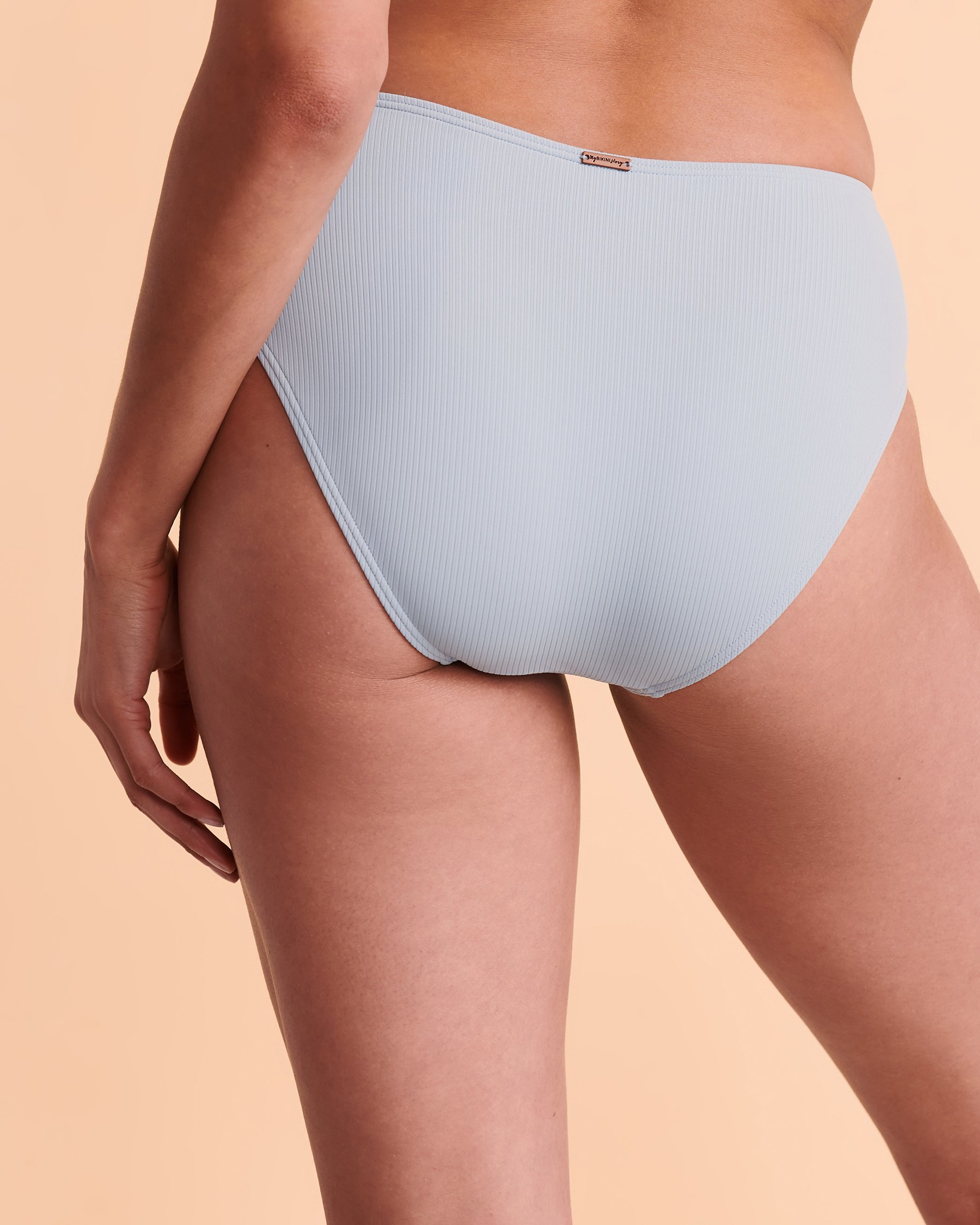 MY BIKINI STORY RIB Mid Waist Bikini Bottom Aqua 01300165 - View2